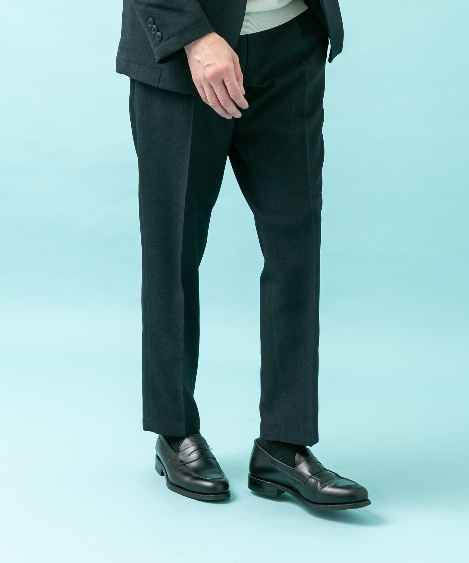 LIFE STYLE TAILOR　メランジストレッチパンツ