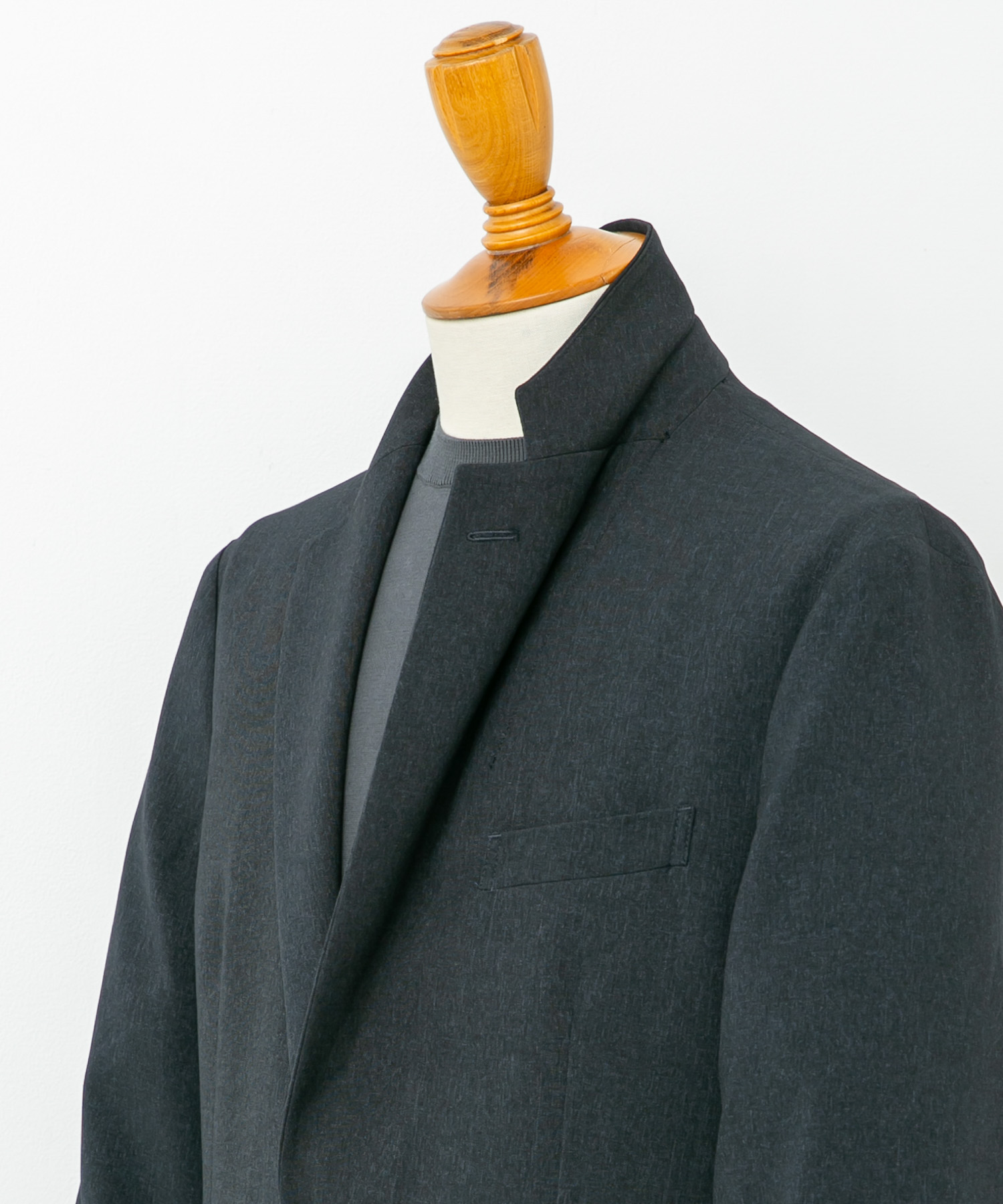 LIFE STYLE TAILOR　メランジストレッチジャケット NAVY M