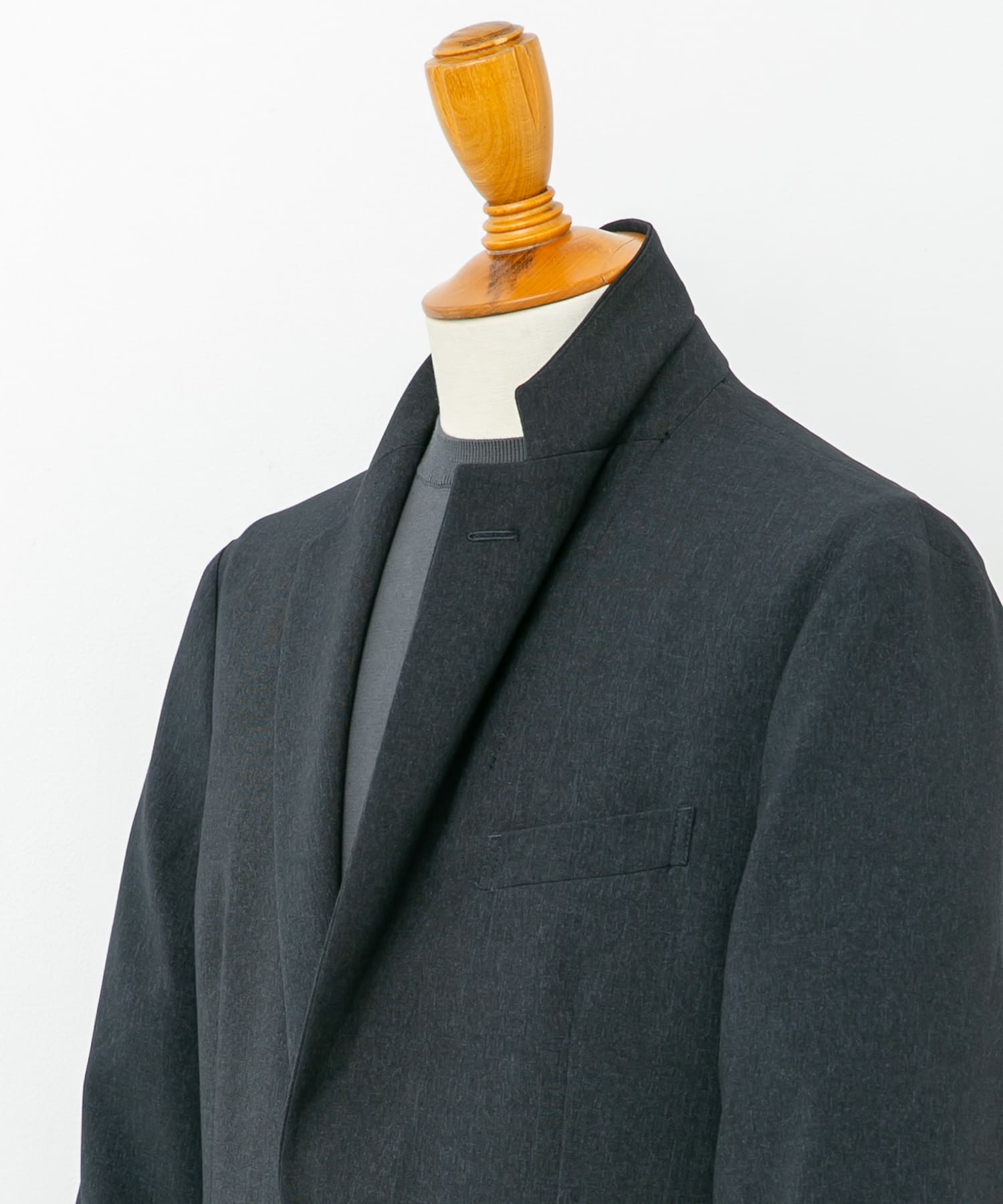 LIFE STYLE TAILOR　メランジストレッチジャケット NAVY M