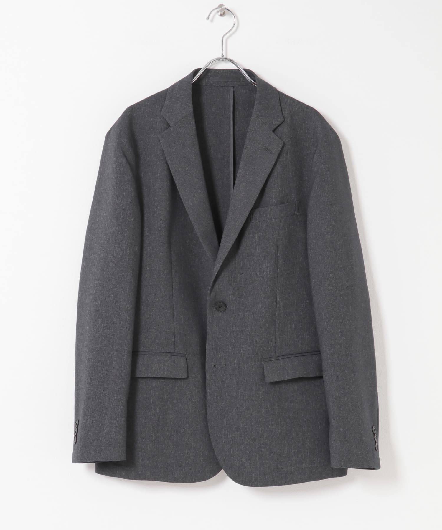 LIFE STYLE TAILOR　メランジストレッチジャケット GRAY S