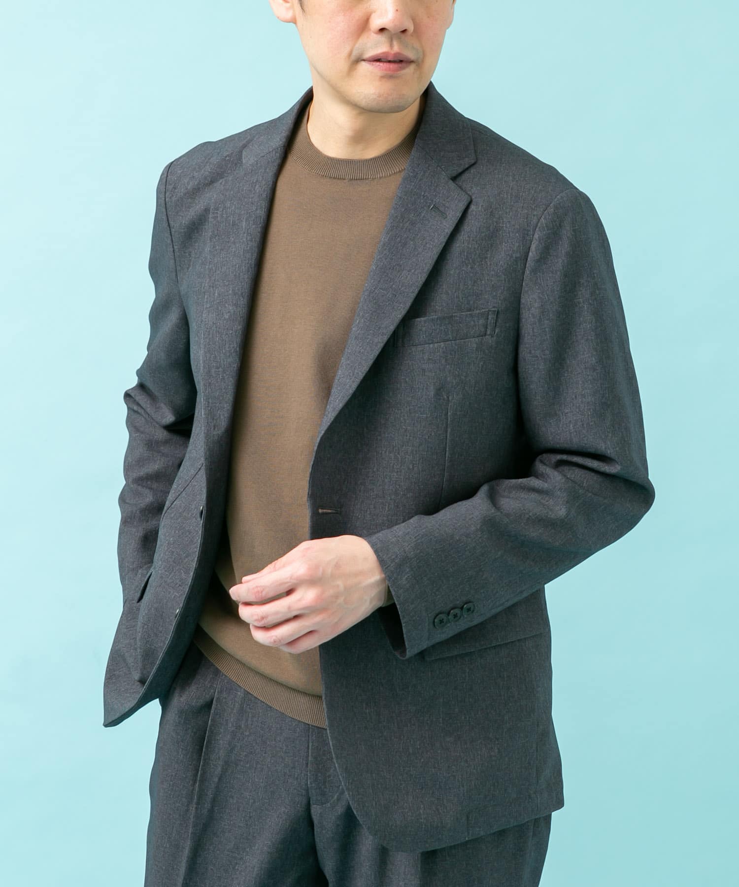 LIFE STYLE TAILOR　メランジストレッチジャケット
