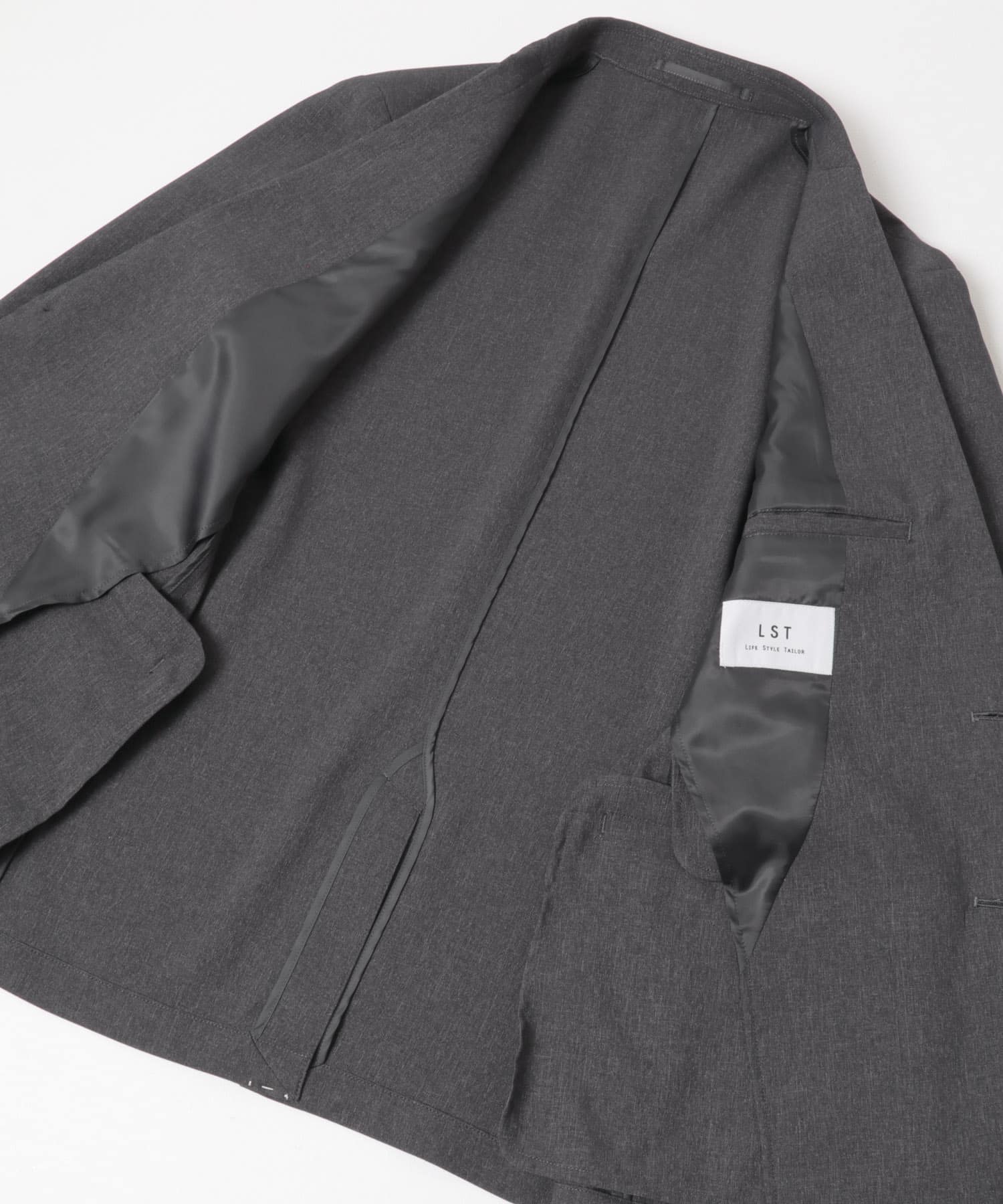 LIFE STYLE TAILOR　メランジストレッチジャケット GRAY S