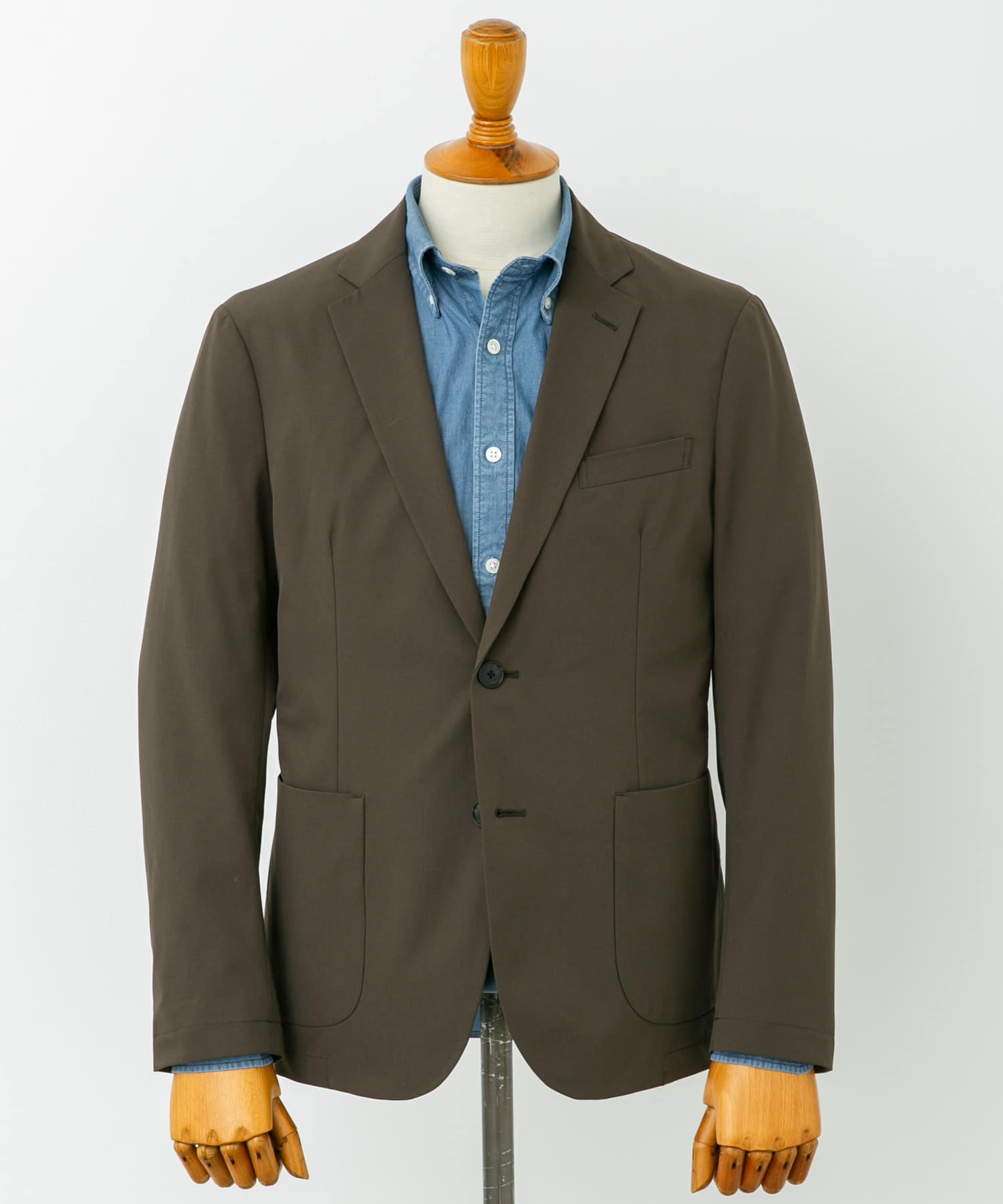 LIFE STYLE TAILOR　4WAYストレッチジャケット KHAKI BRN S