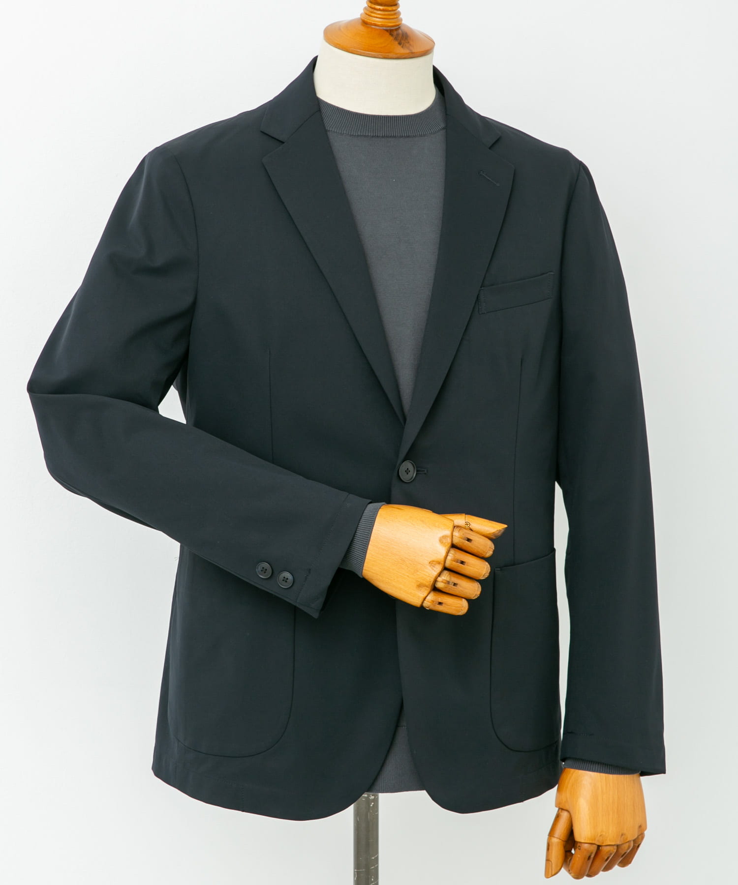 LIFE STYLE TAILOR　4WAYストレッチジャケット NAVY M