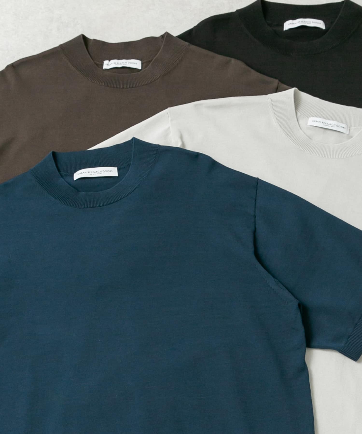 LIFE STYLE TAILOR　ハイゲージクルーネック半袖ニット