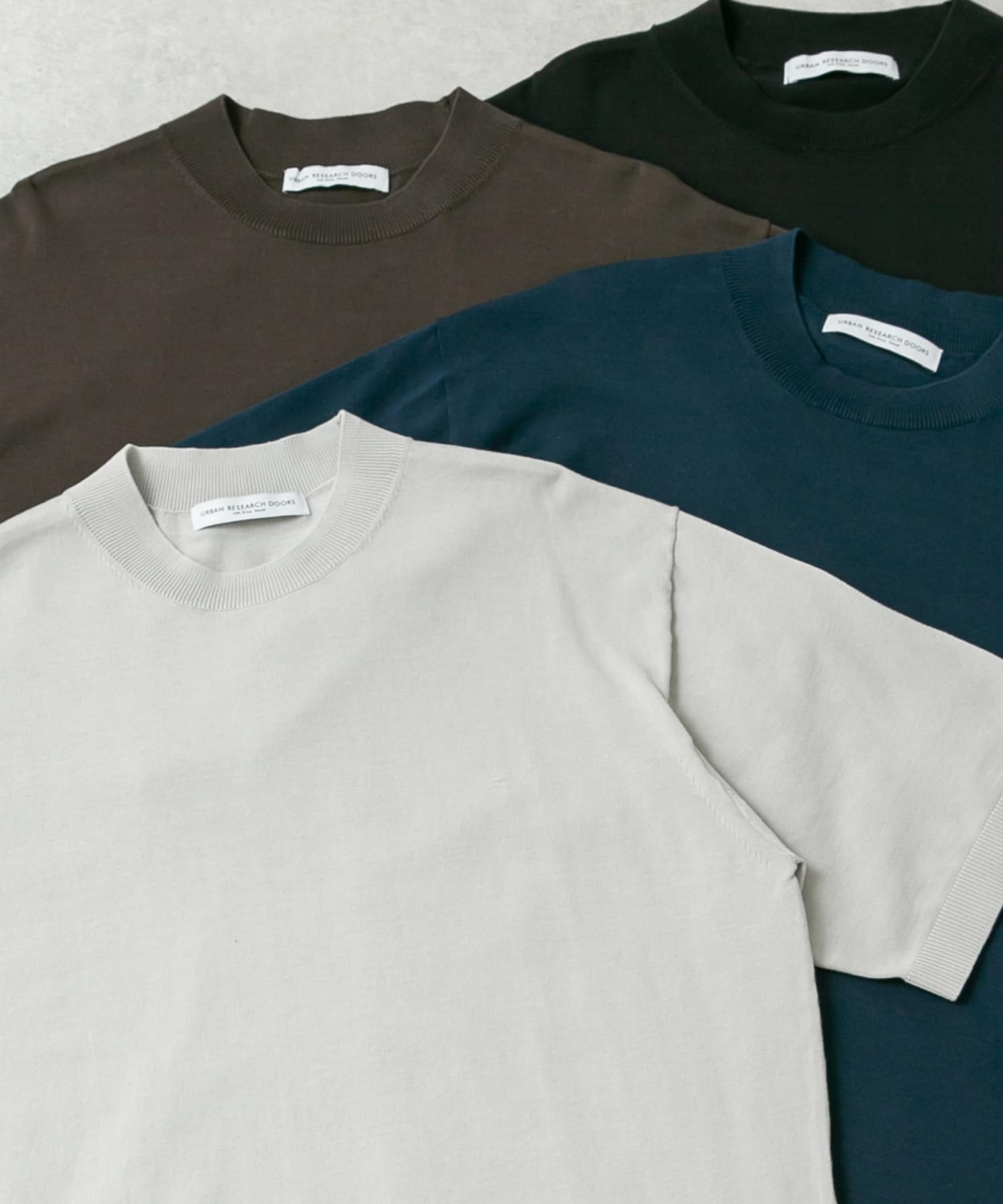 LIFE STYLE TAILOR　ハイゲージクルーネック半袖ニット