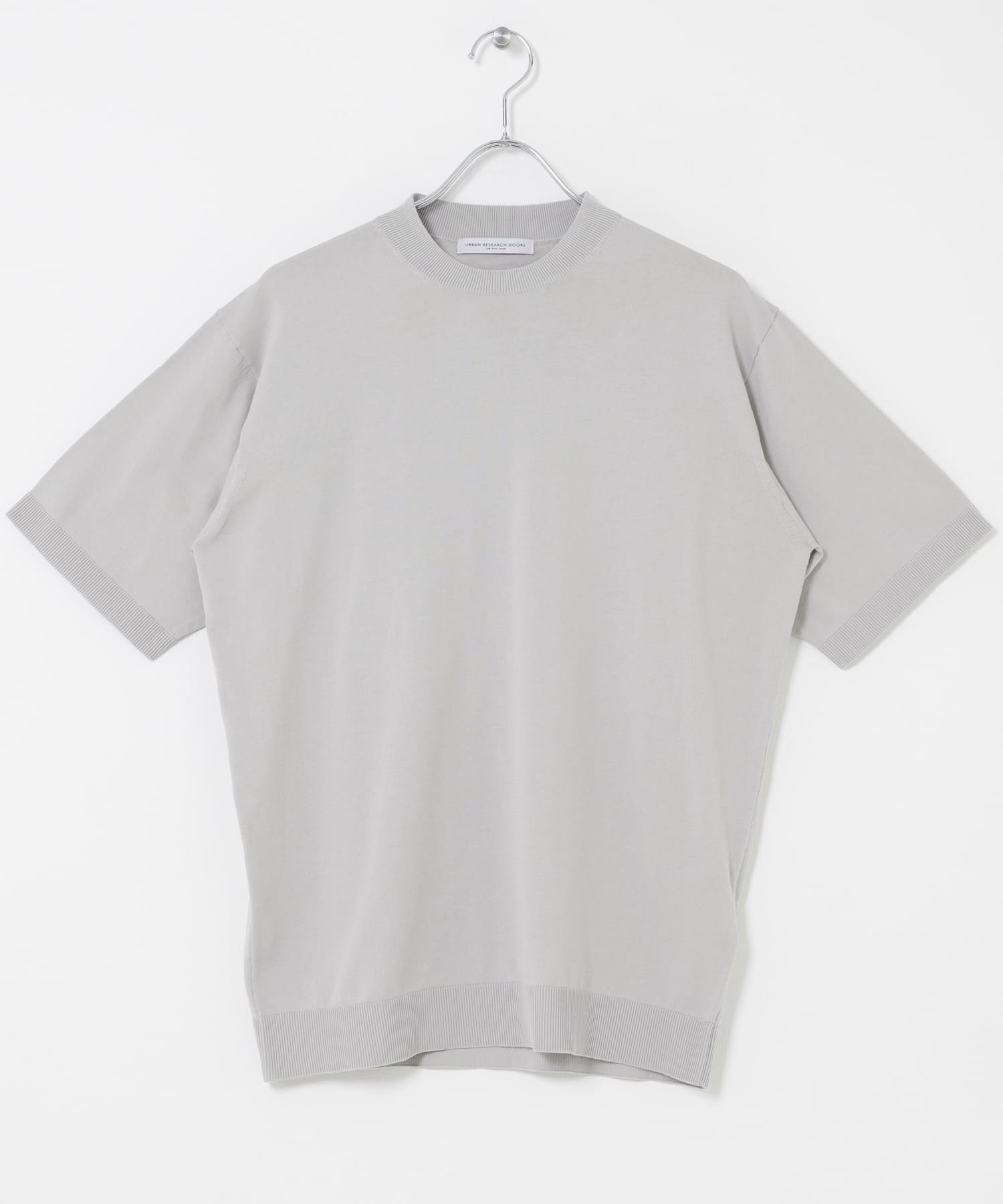 LIFE STYLE TAILOR　ハイゲージクルーネック半袖ニット IVORY M