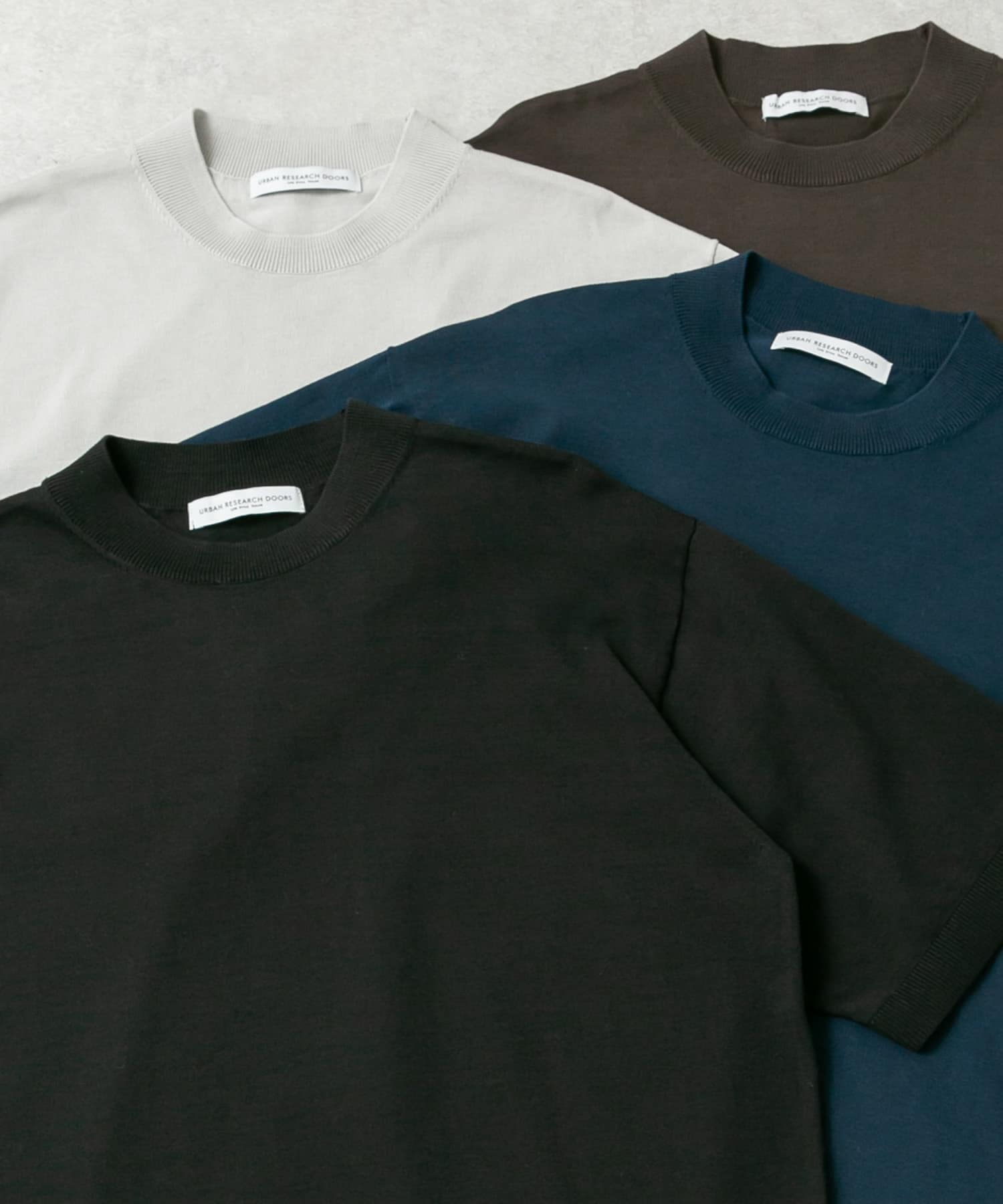 LIFE STYLE TAILOR　ハイゲージクルーネック半袖ニット