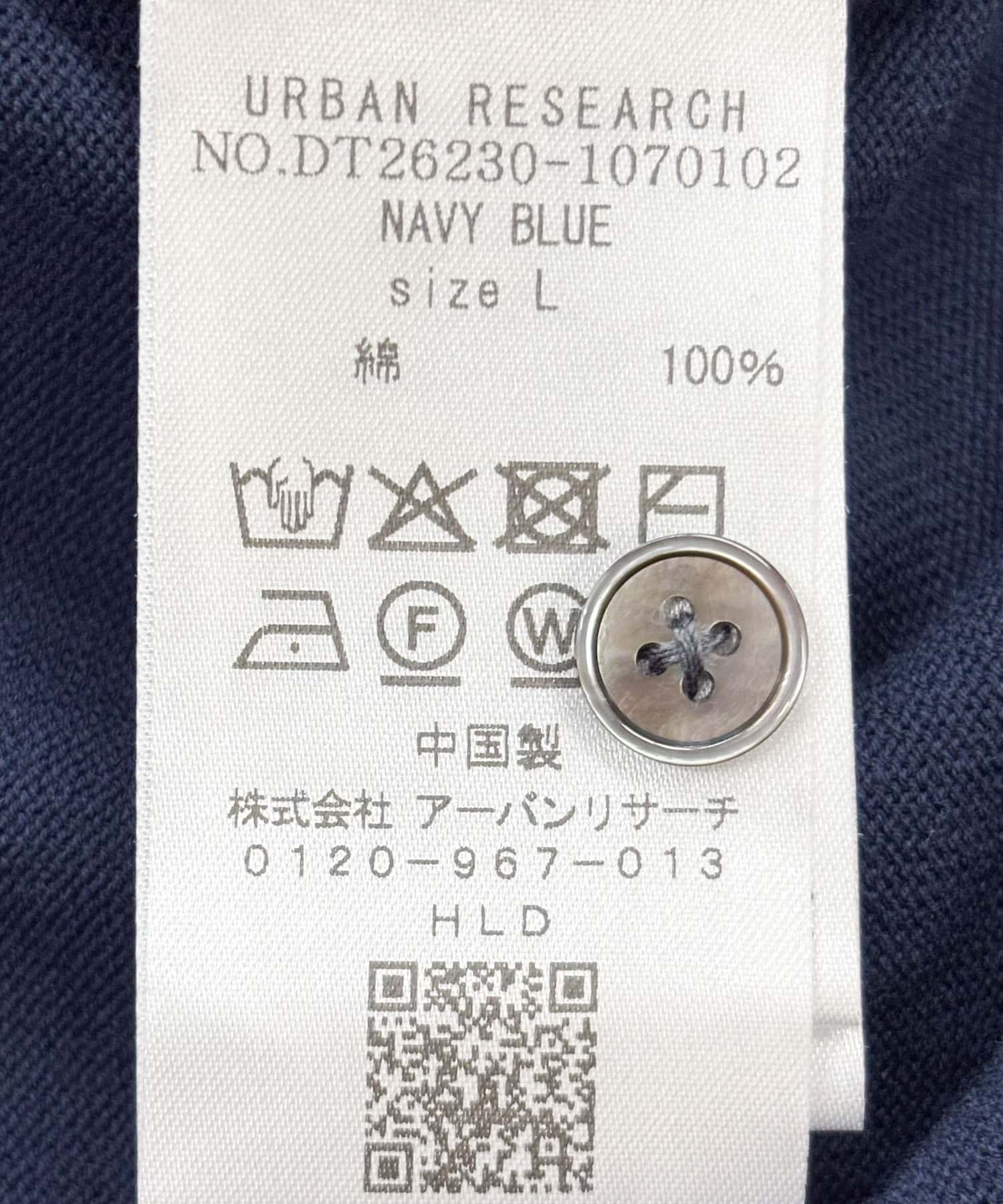 LIFE STYLE TAILOR　ハイゲージ半袖ニットポロシャツ NAVY BLUE M