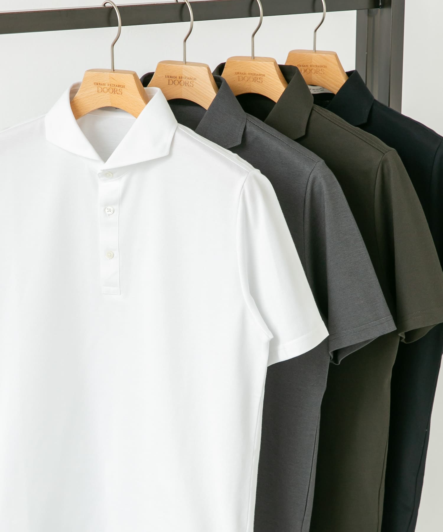 LIFE STYLE TAILOR 　カッタウェイ半袖プルオーバー WHITE M