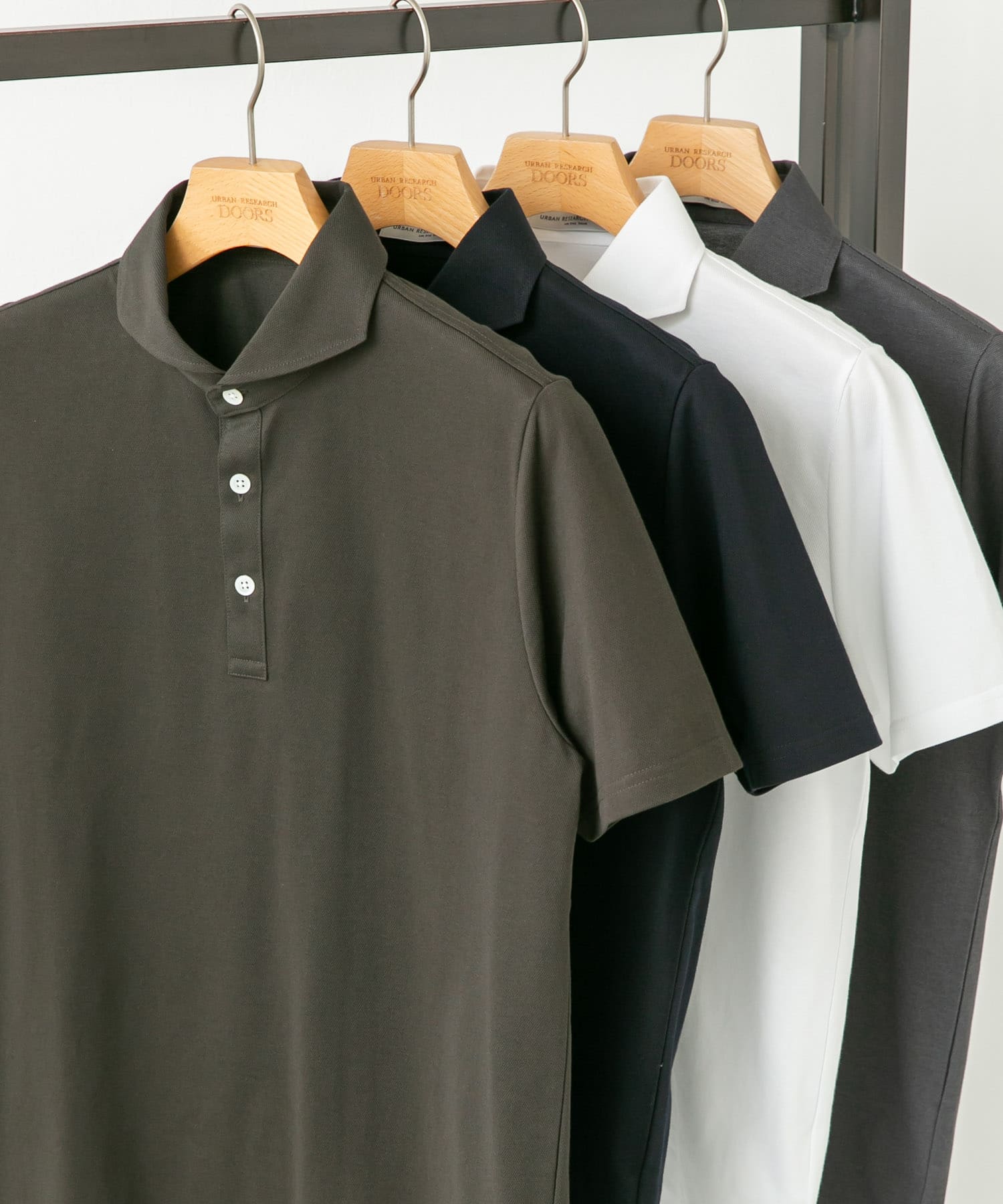 LIFE STYLE TAILOR 　カッタウェイ半袖プルオーバー KHAKI M
