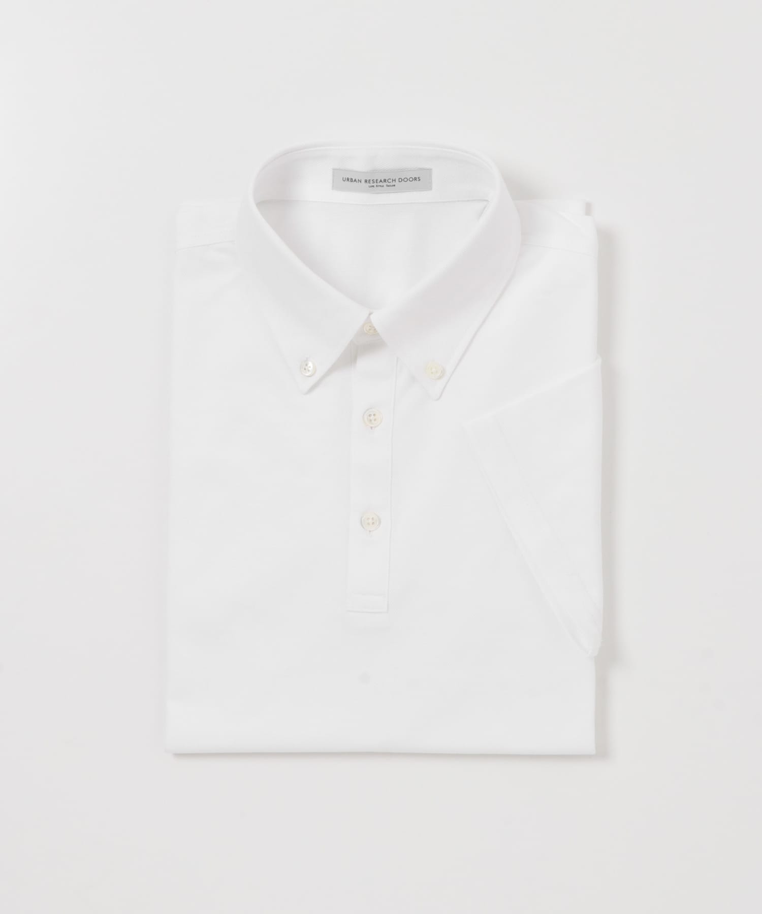 LIFE STYLE TAILOR 　ボタンダウン半袖プルオーバー WHITE M