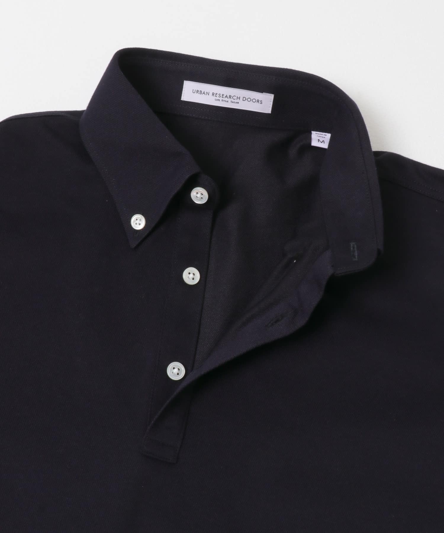 LIFE STYLE TAILOR 　ボタンダウン半袖プルオーバー NAVY M