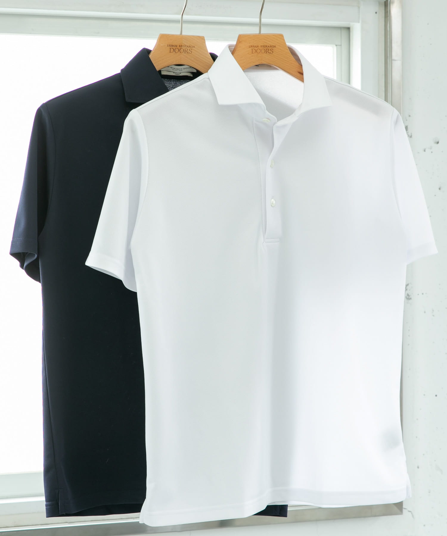 LIFE STYLE TAILOR　トリコットセミワイド半袖プルオーバー無地