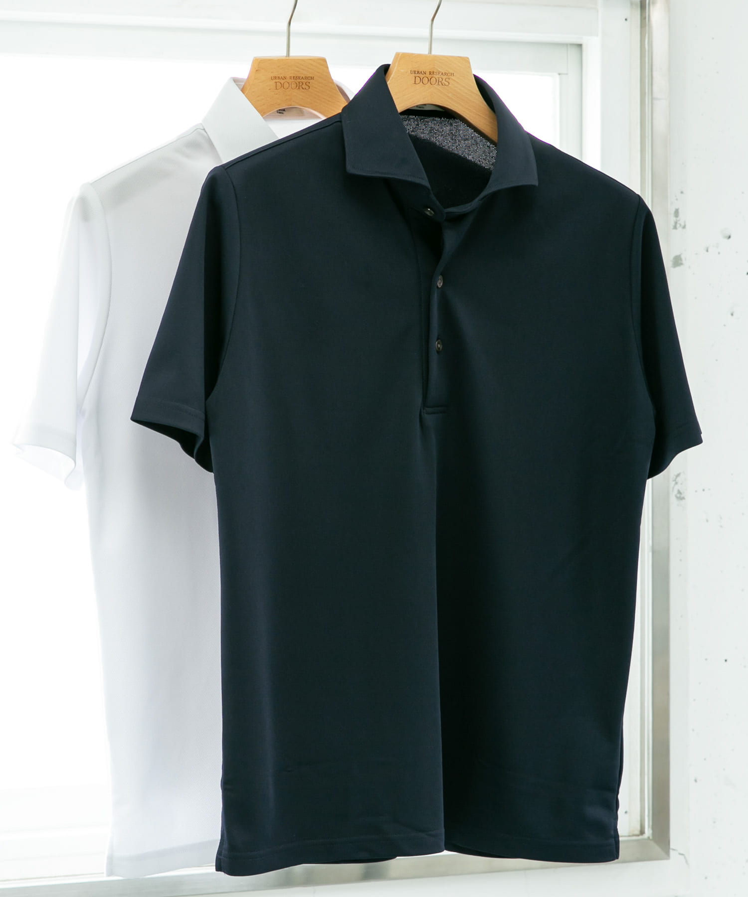 LIFE STYLE TAILOR　トリコットセミワイド半袖プルオーバー無地