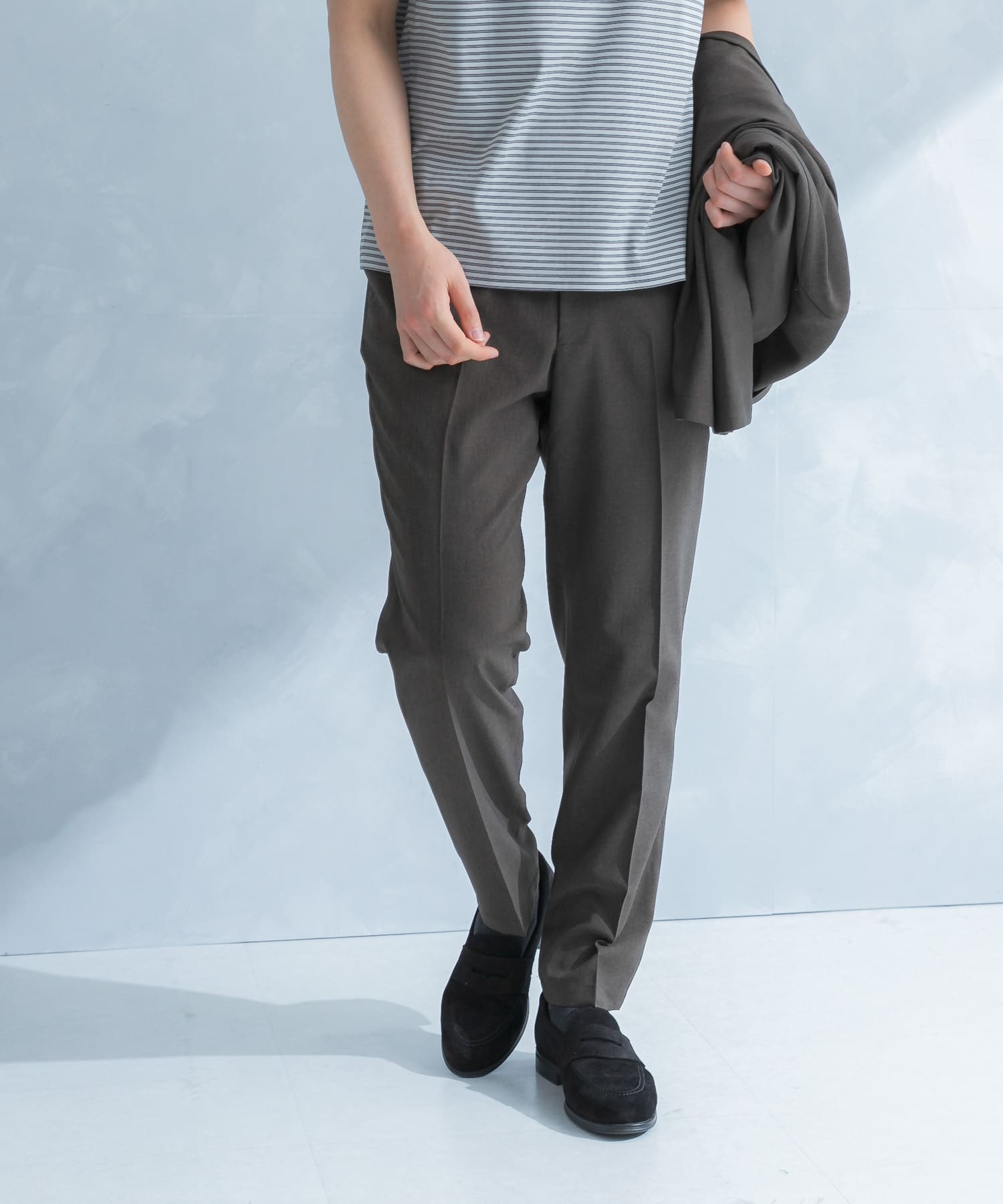 LIFE STYLE TAILOR　リネンライクコンフォータブルパンツ