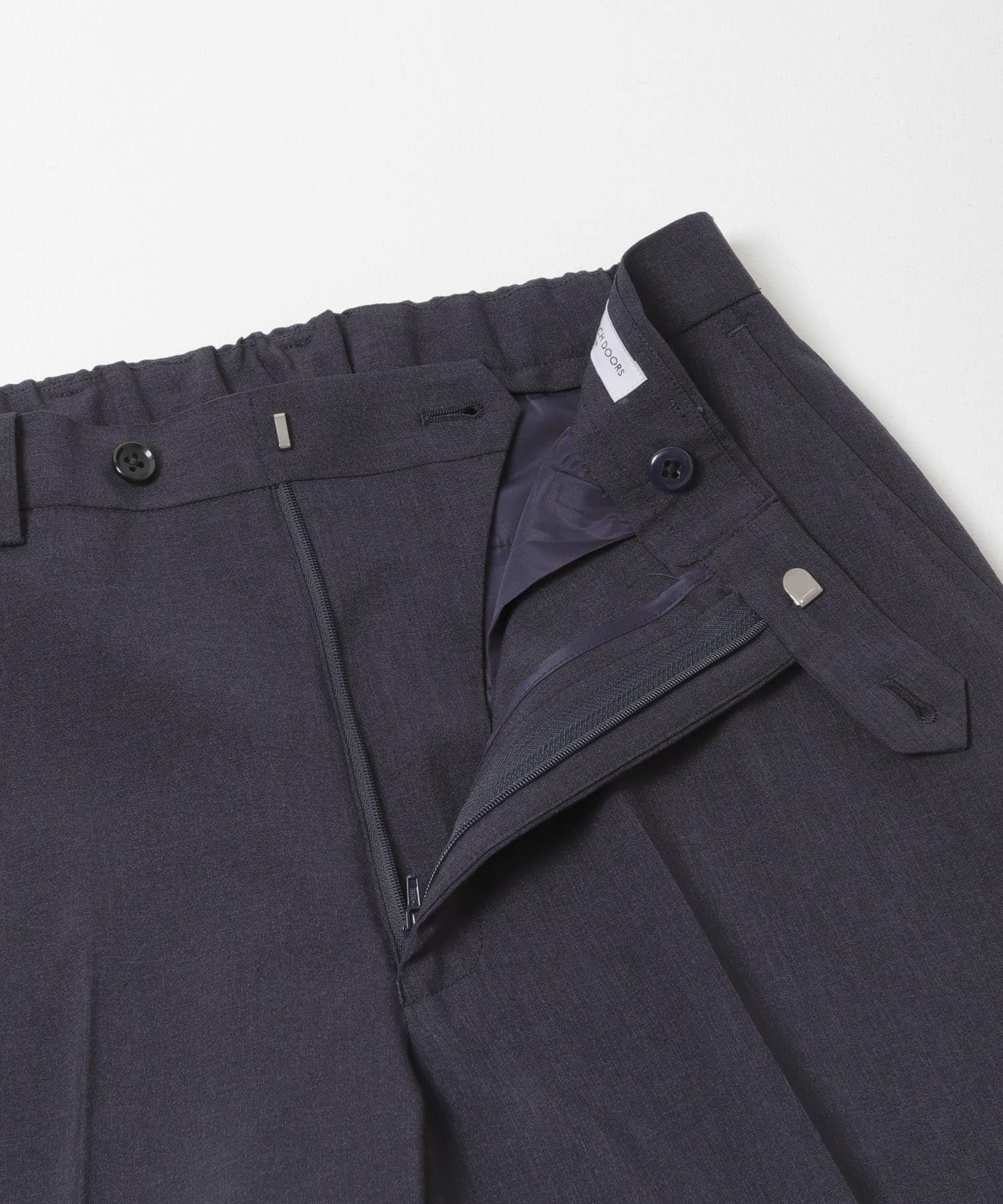 LIFE STYLE TAILOR　リネンライクコンフォータブルパンツ BLUE NAVY S