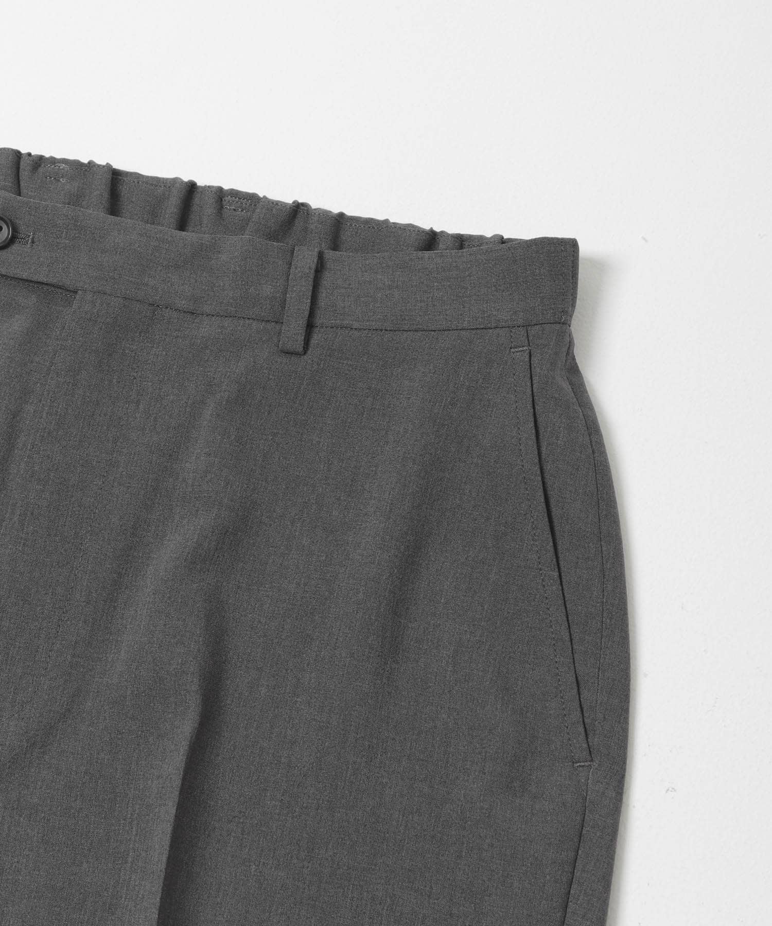 LIFE STYLE TAILOR　リネンライクコンフォータブルパンツ GRAY S