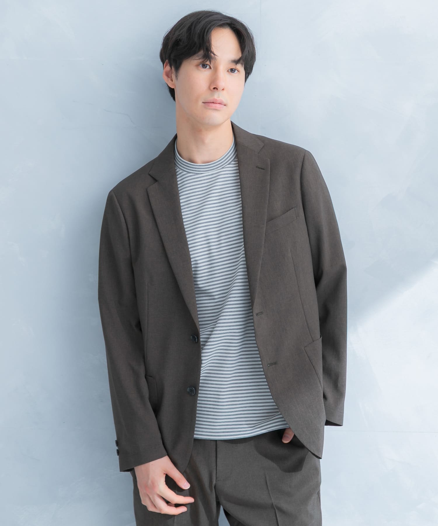 LIFE STYLE TAILOR　リネンライクコンフォータブルジャケット