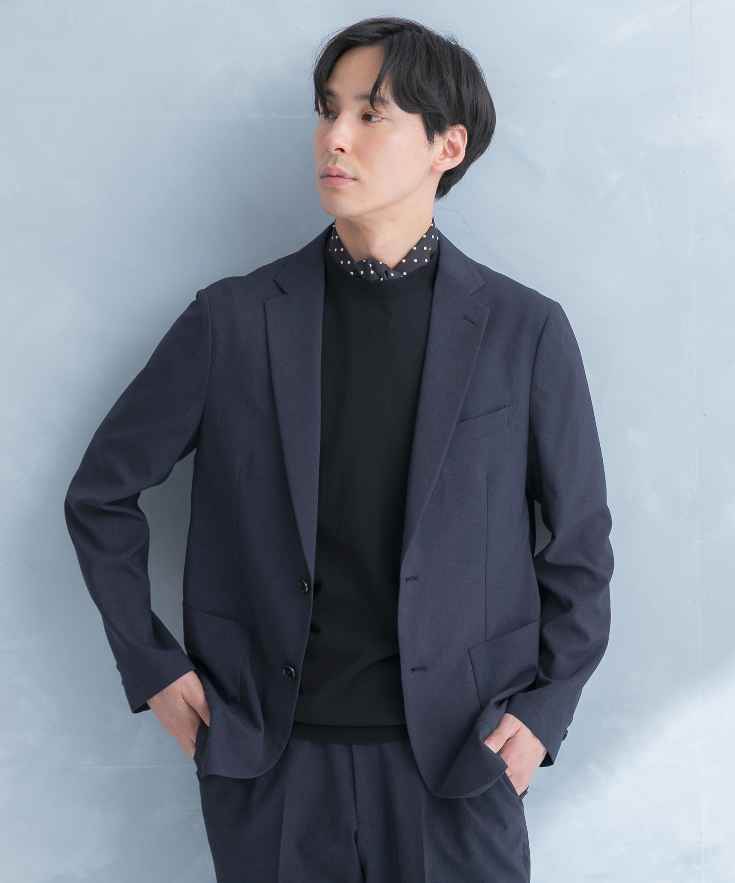 LIFE STYLE TAILOR　リネンライクコンフォータブルジャケット