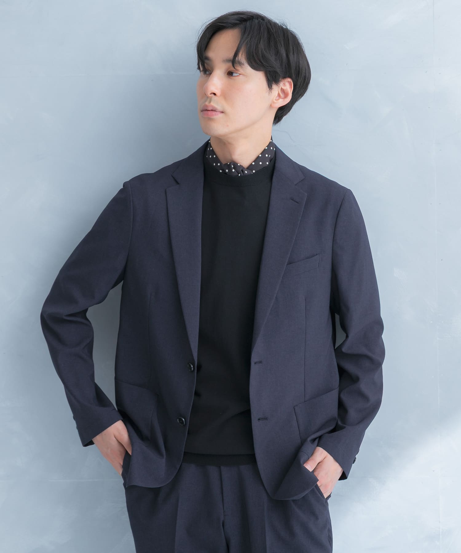 LIFE STYLE TAILOR　リネンライクコンフォータブルジャケット