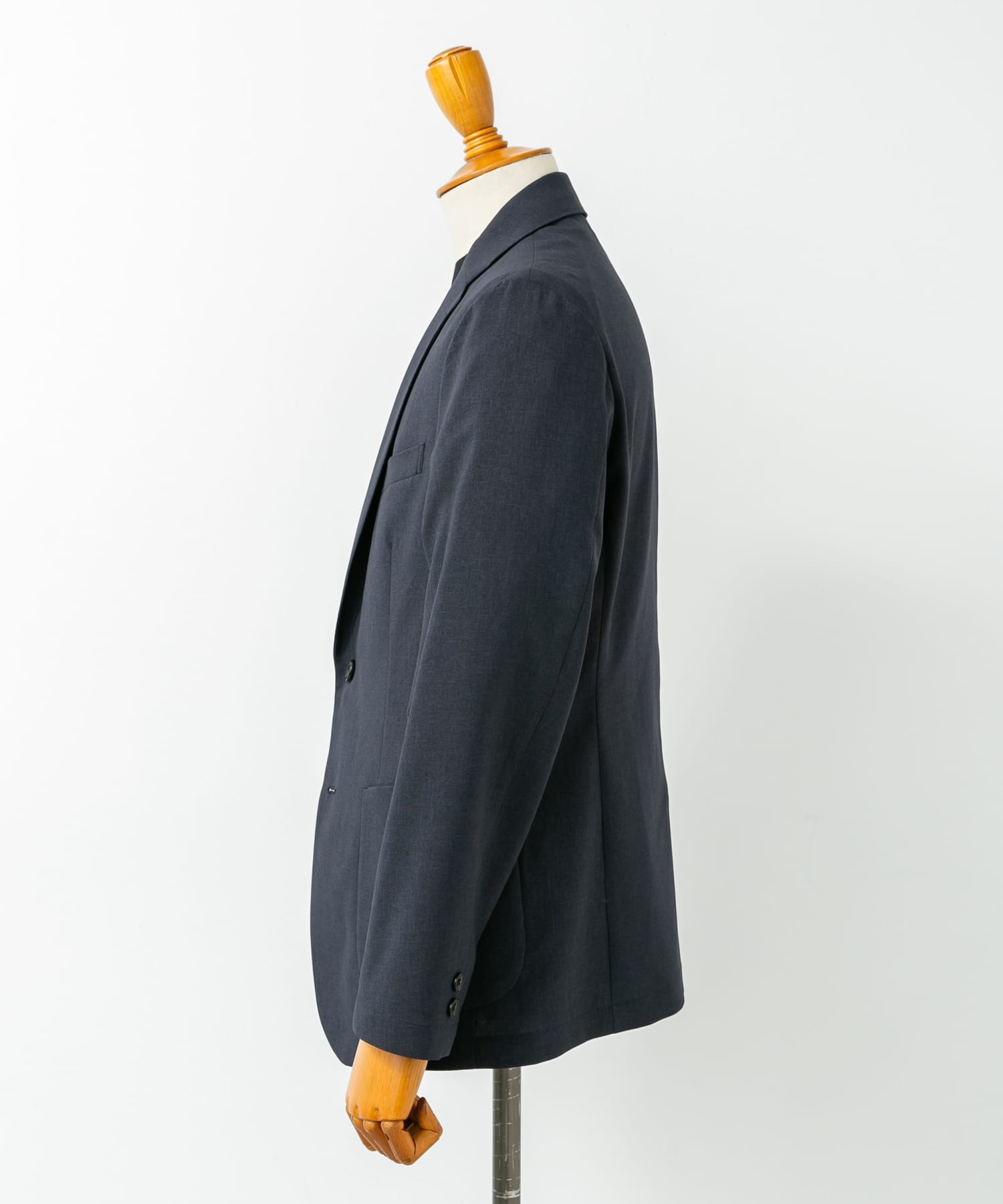 LIFE STYLE TAILOR　リネンライクコンフォータブルジャケット BLUE NAVY S