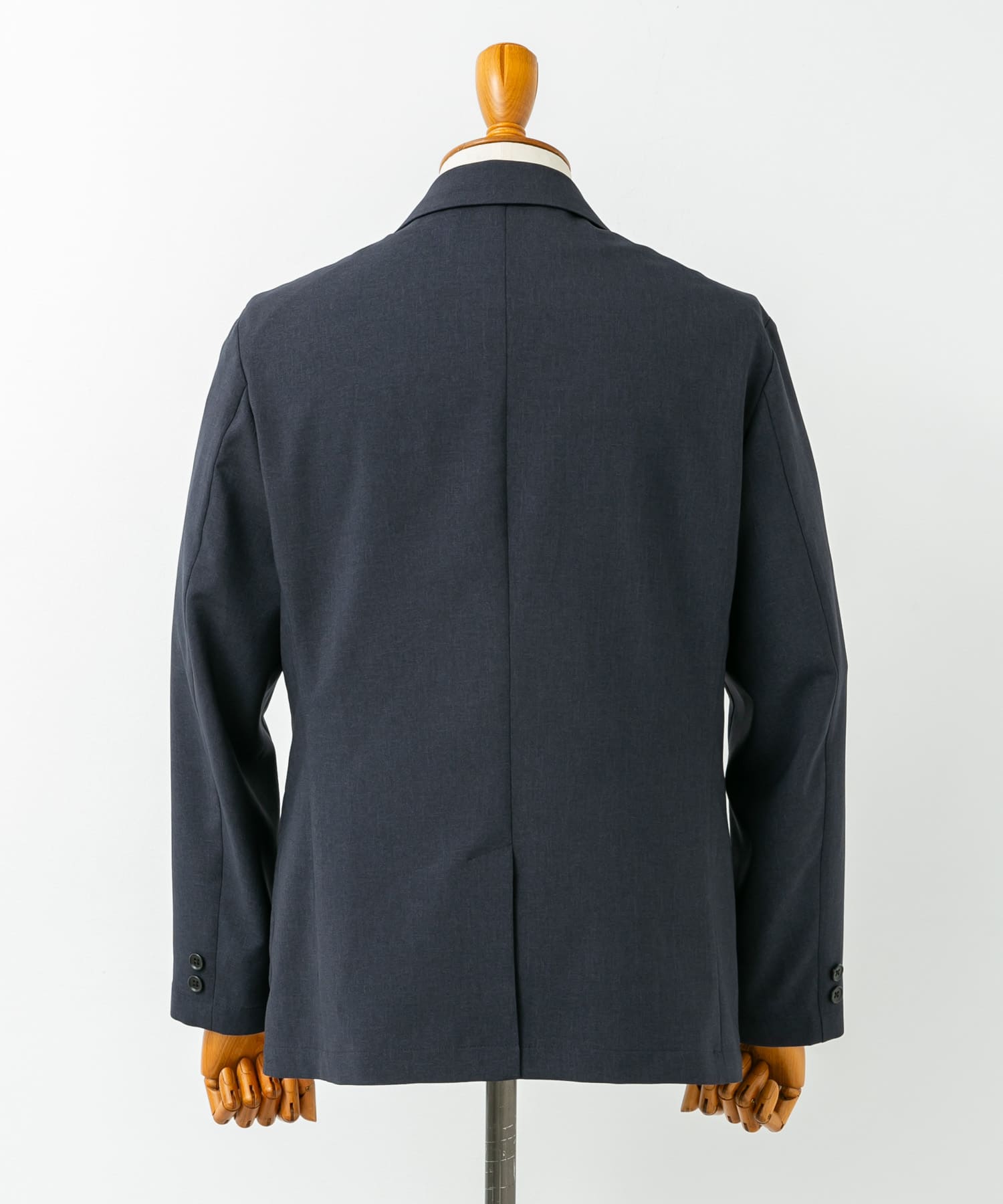 LIFE STYLE TAILOR　リネンライクコンフォータブルジャケット BLUE NAVY S