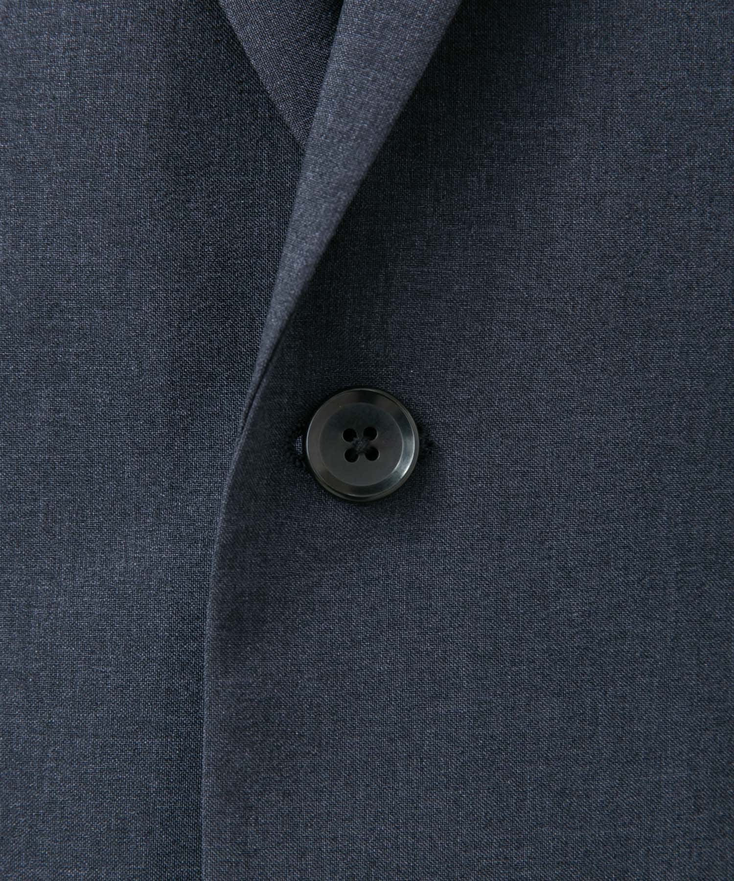 LIFE STYLE TAILOR　リネンライクコンフォータブルジャケット BLUE NAVY S