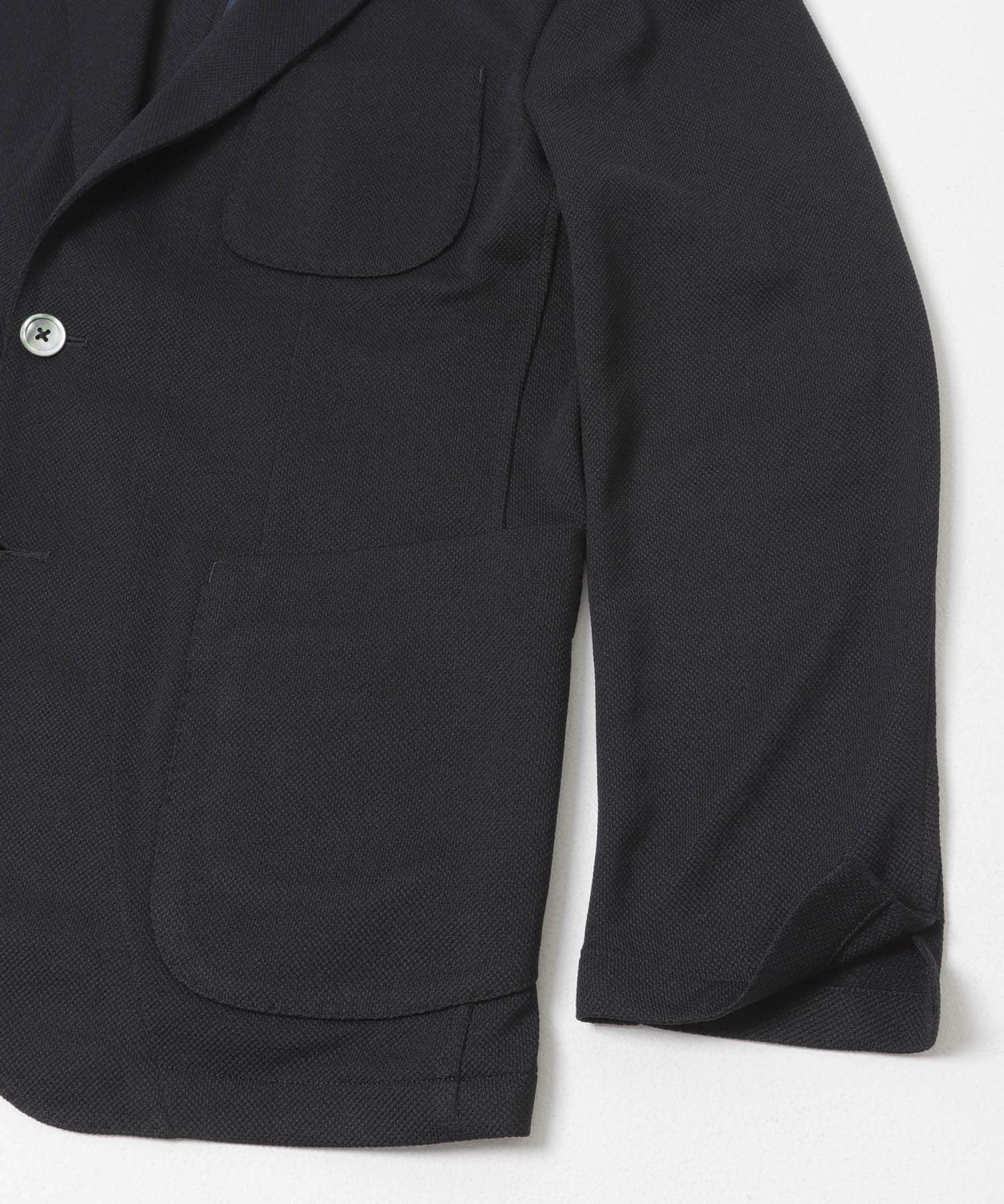 LIFE STYLE TAILOR　メランジニットイージージャケット NAVY 44