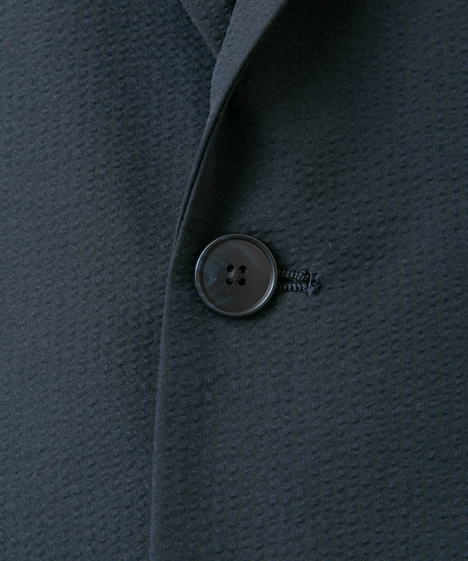LIFE STYLE TAILOR　シアサッカーストレッチジャケット NAVY M
