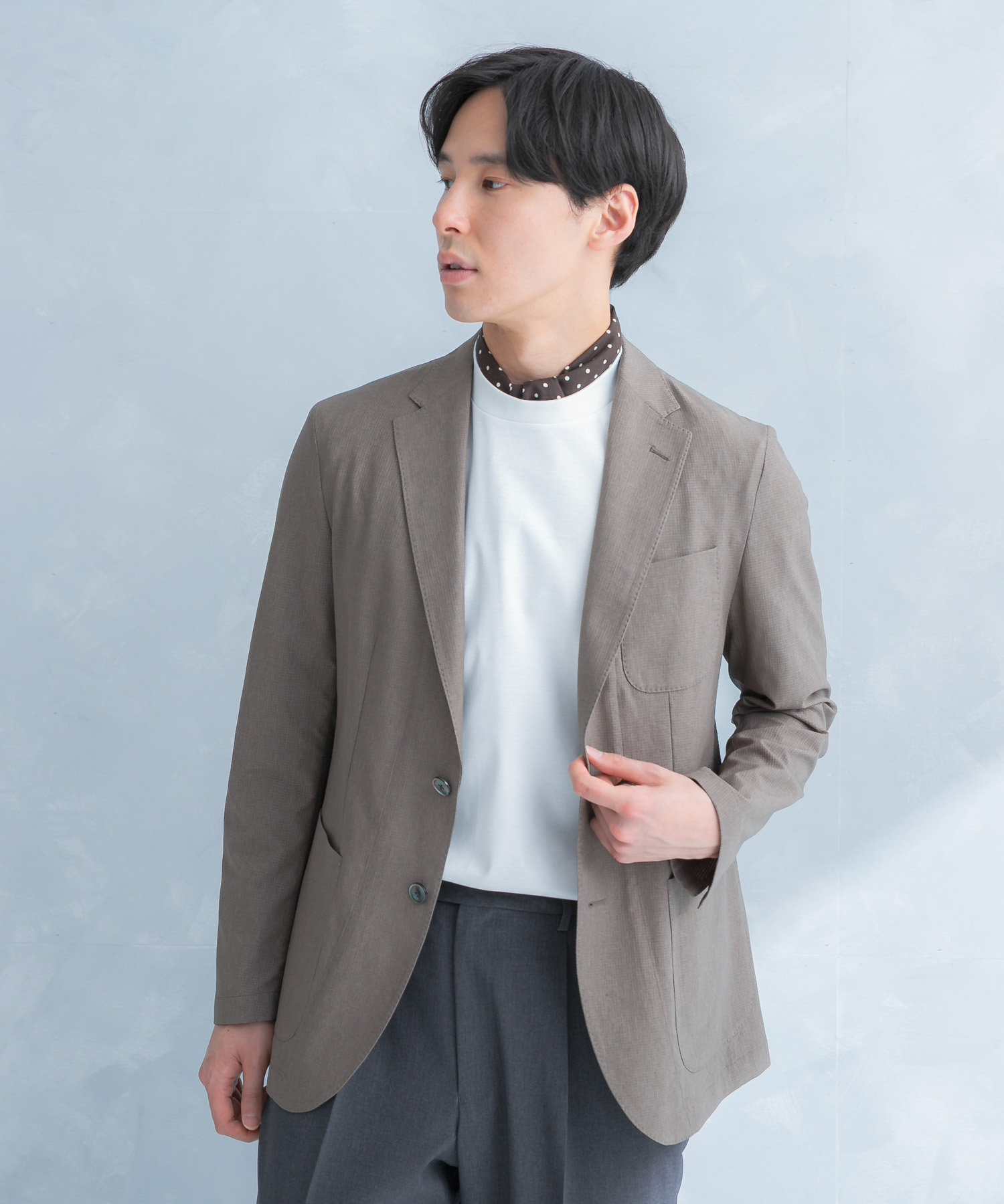 LIFE STYLE TAILOR　ライトメッシュイージージャケット