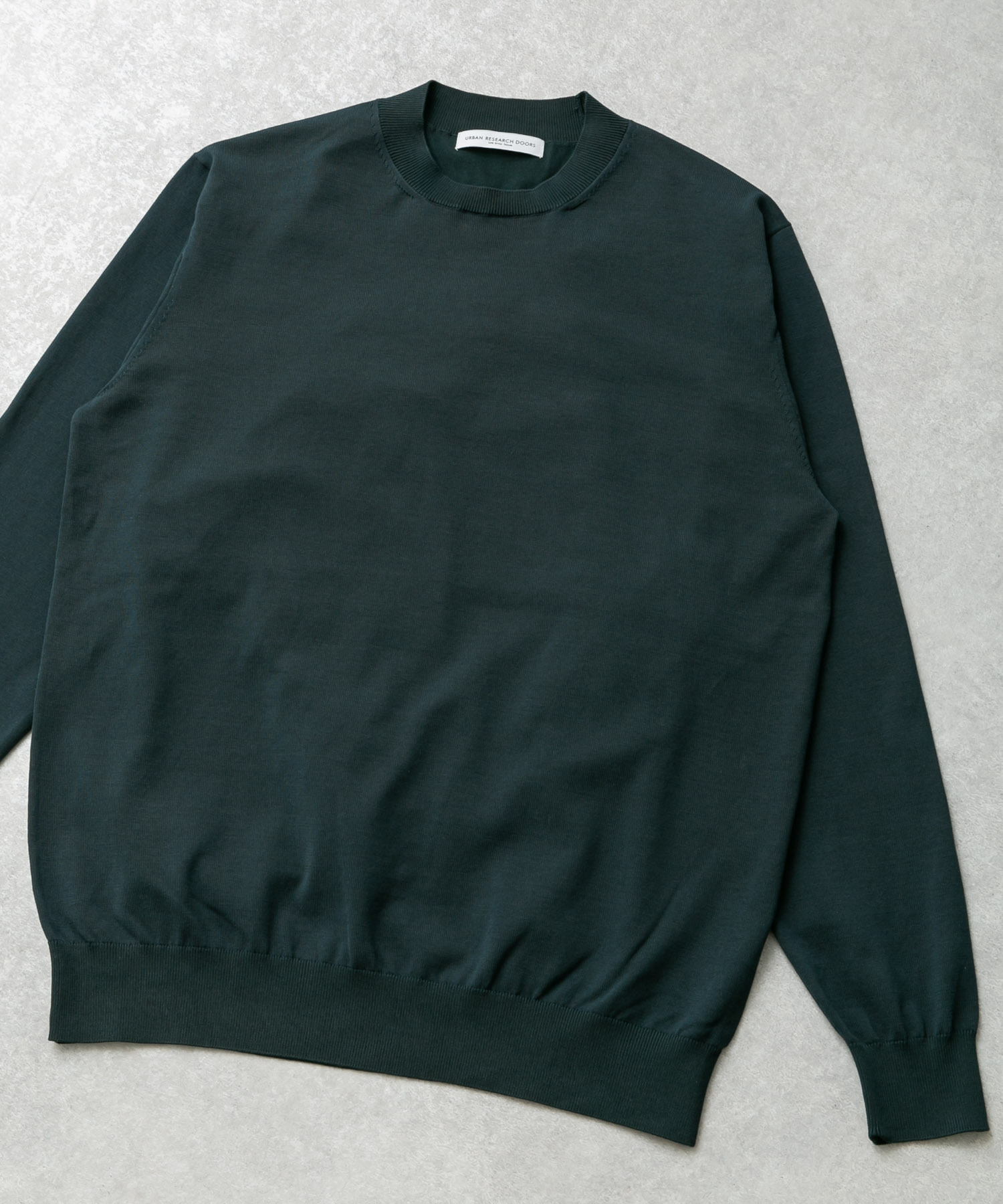 LIFE STYLE TAILOR　ハイゲージクルーネック長袖ニット