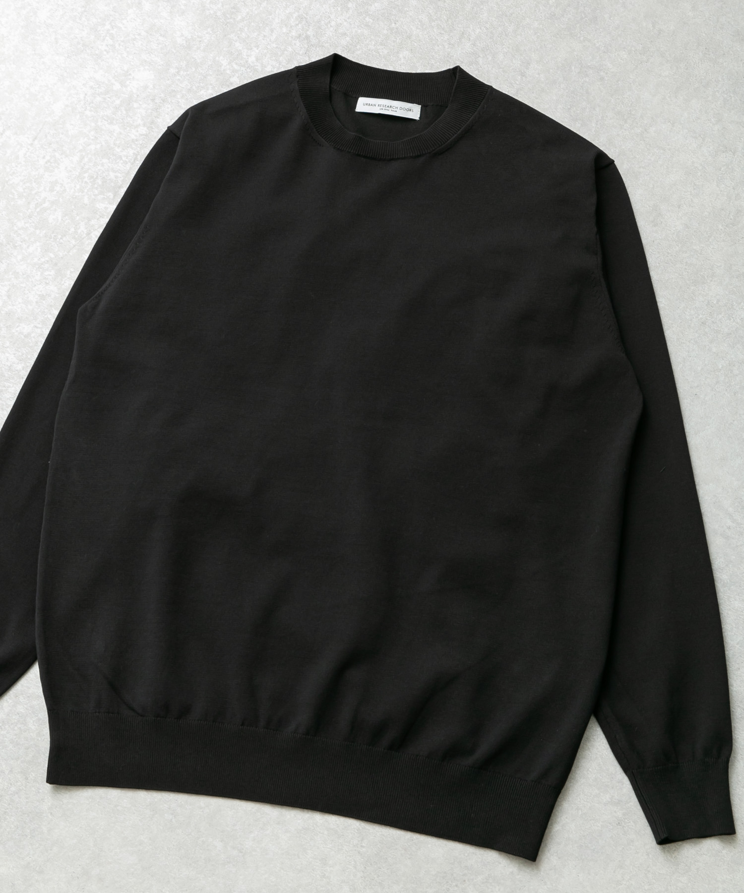 LIFE STYLE TAILOR　ハイゲージクルーネック長袖ニット