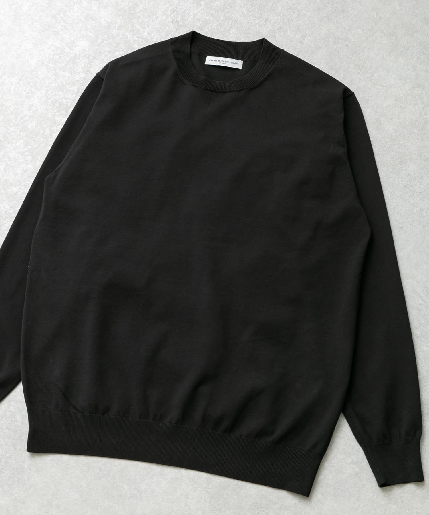 LIFE STYLE TAILOR　ハイゲージクルーネック長袖ニット