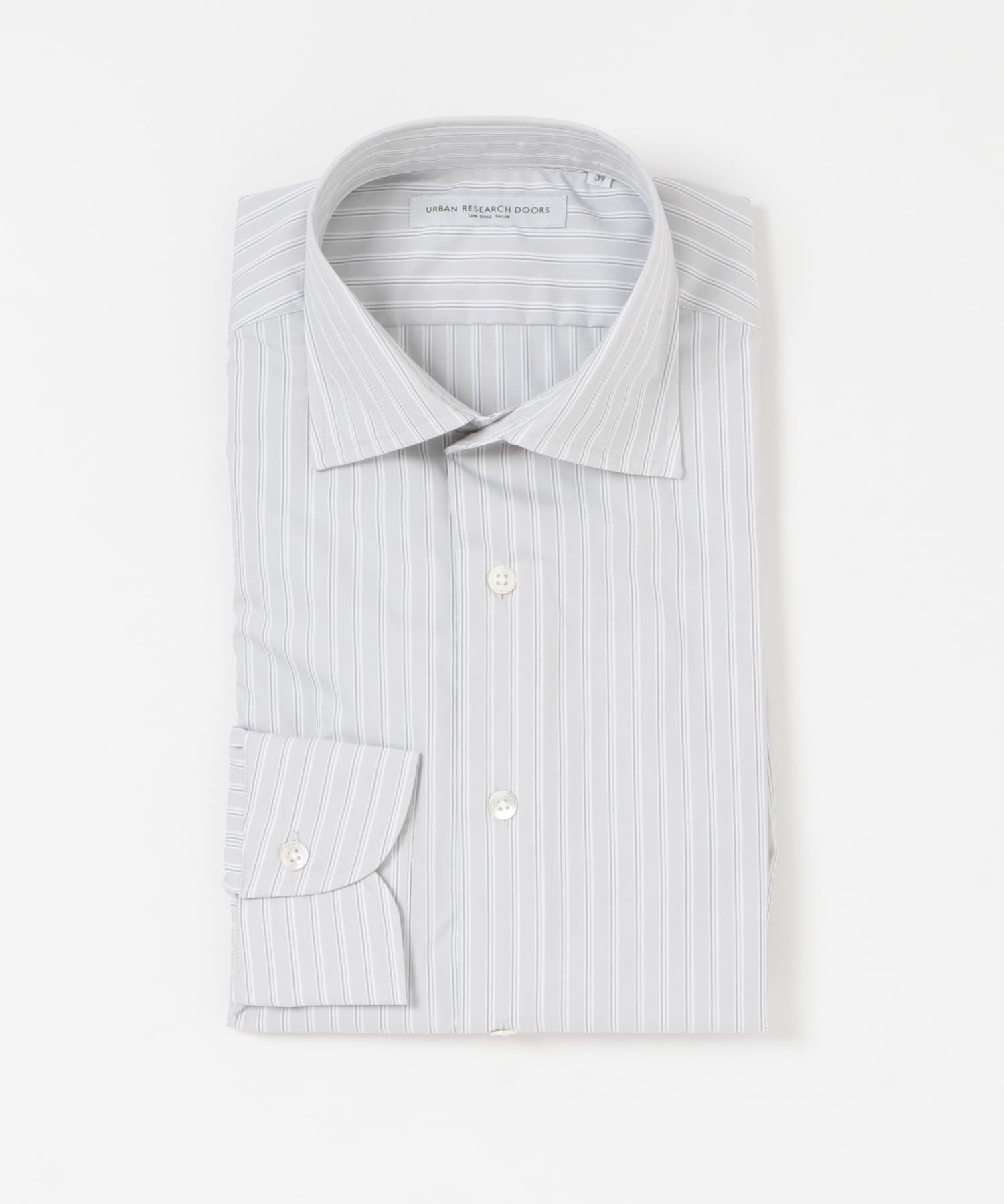 LIFE STYLE TAILOR　セミワイドストライプシャツ