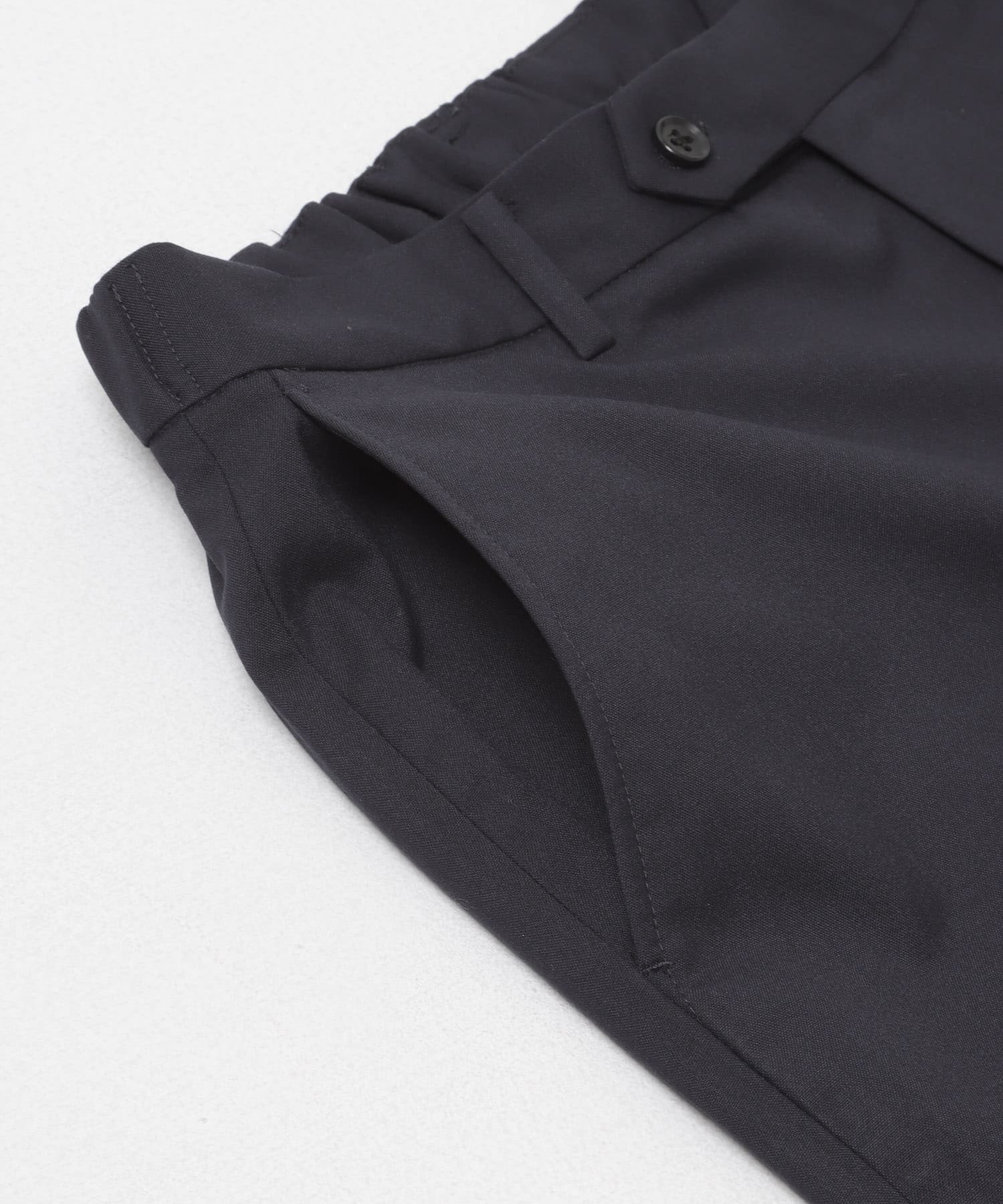 LIFE STYLE TAILOR　ウールライクコンフォータブルスマートパンツ NAVY S