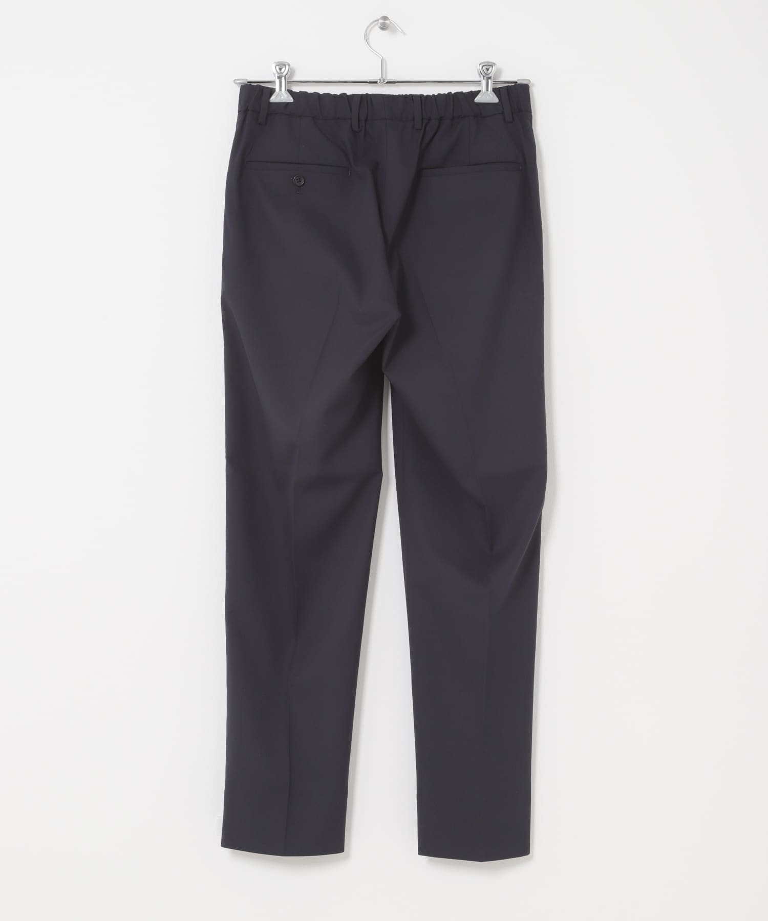LIFE STYLE TAILOR　ウールライクコンフォータブルスマートパンツ NAVY S