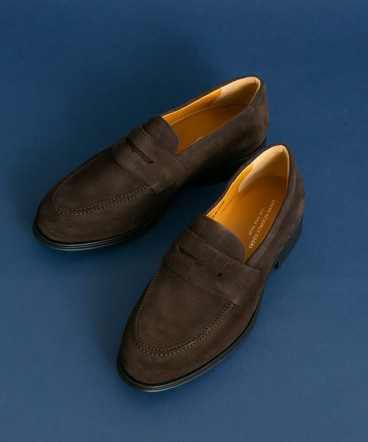 LIFE STYLE TAILOR マルチスペックスエードコインローファー(7 BLACK