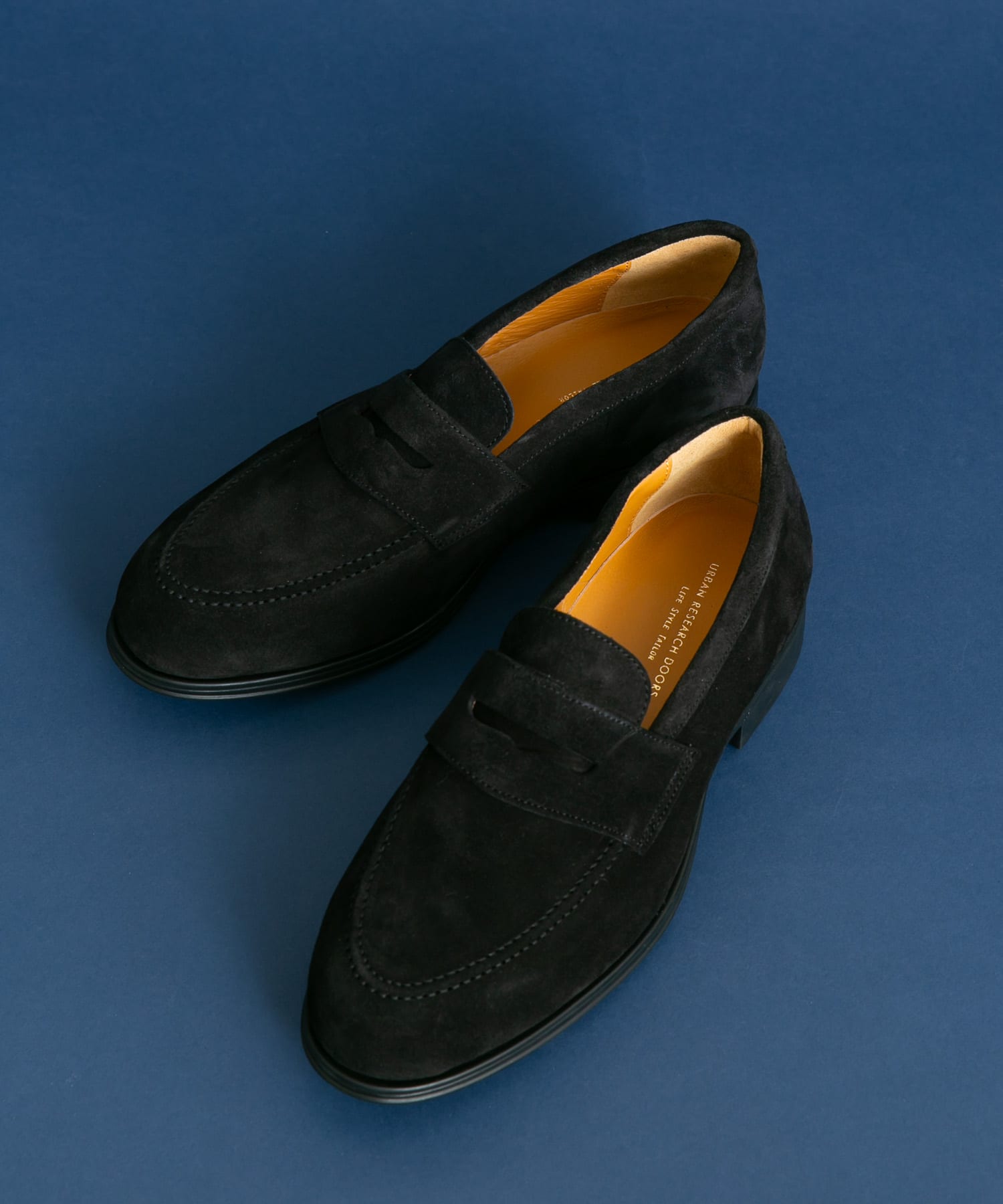 LIFE STYLE TAILOR マルチスペックスエードコインローファー(7 BLACK