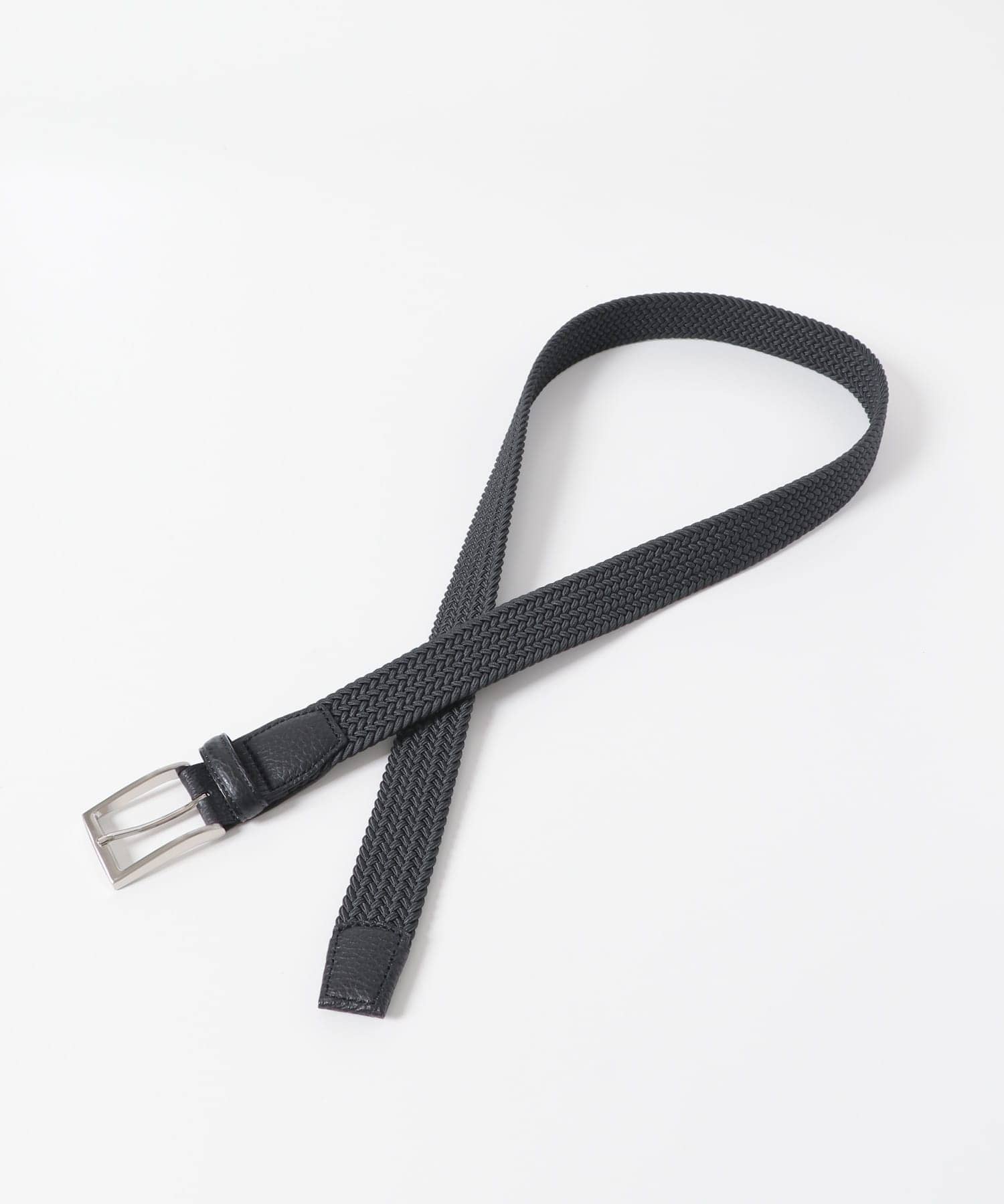 LIFE STYLE TAILOR　イタリアンメッシュベルト BLACK Free