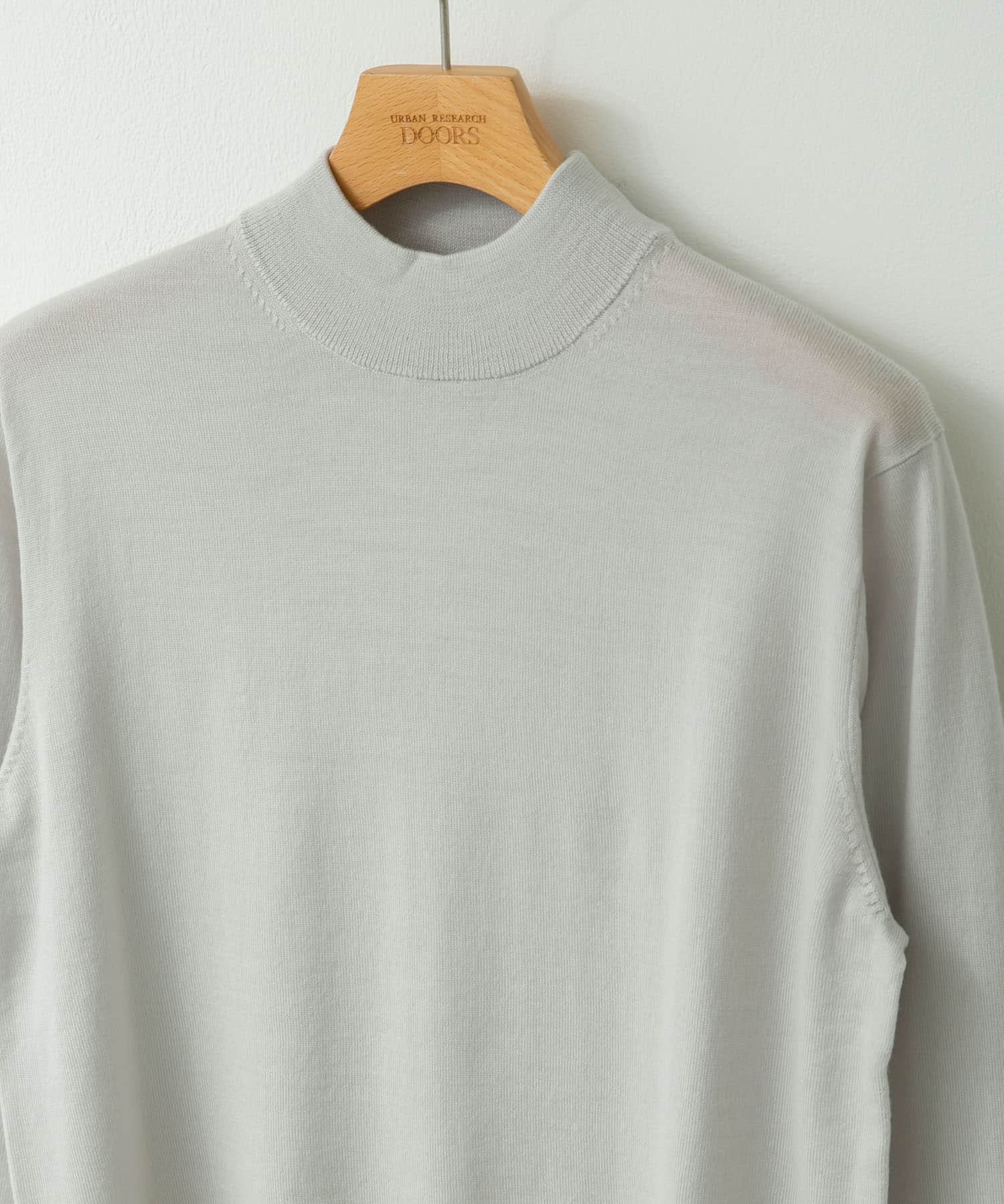 LIFE STYLE TAILOR　マシンウォッシャブルハイゲージモックニット IVORY M