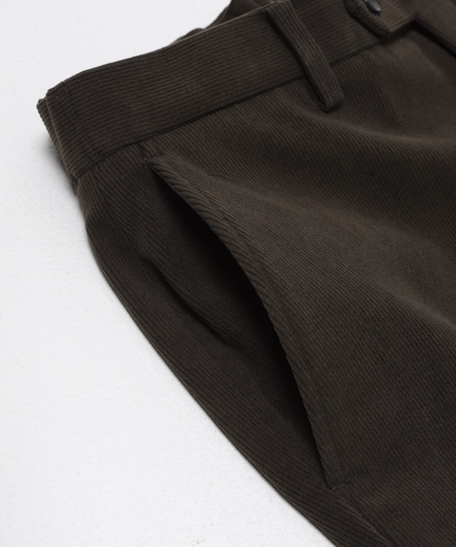 LIFE STYLE TAILOR　コーデュロイコンフォータブルパンツ BROWN S