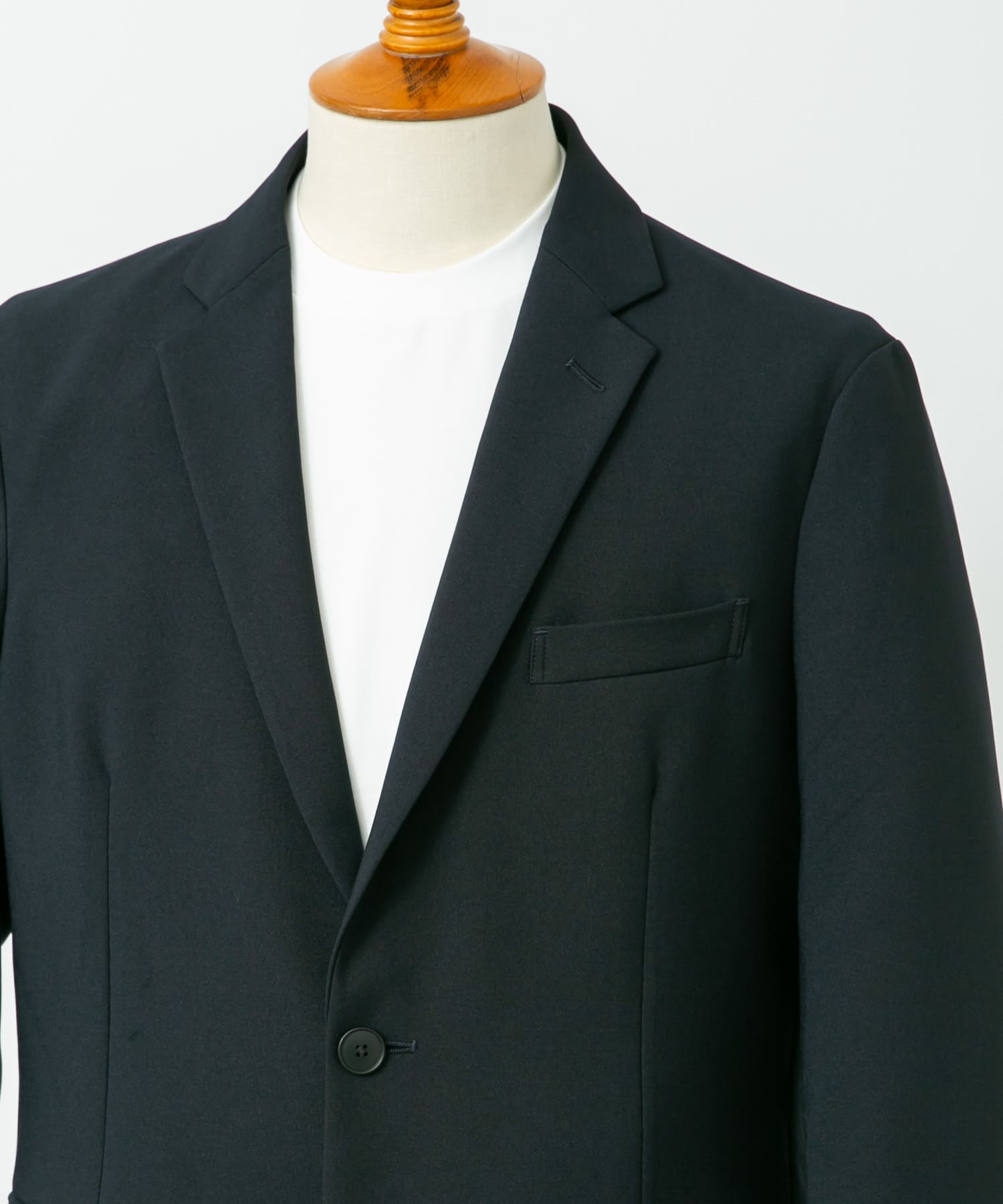 LIFE STYLE TAILOR　ウールライクストレッチジャケット NAVY S