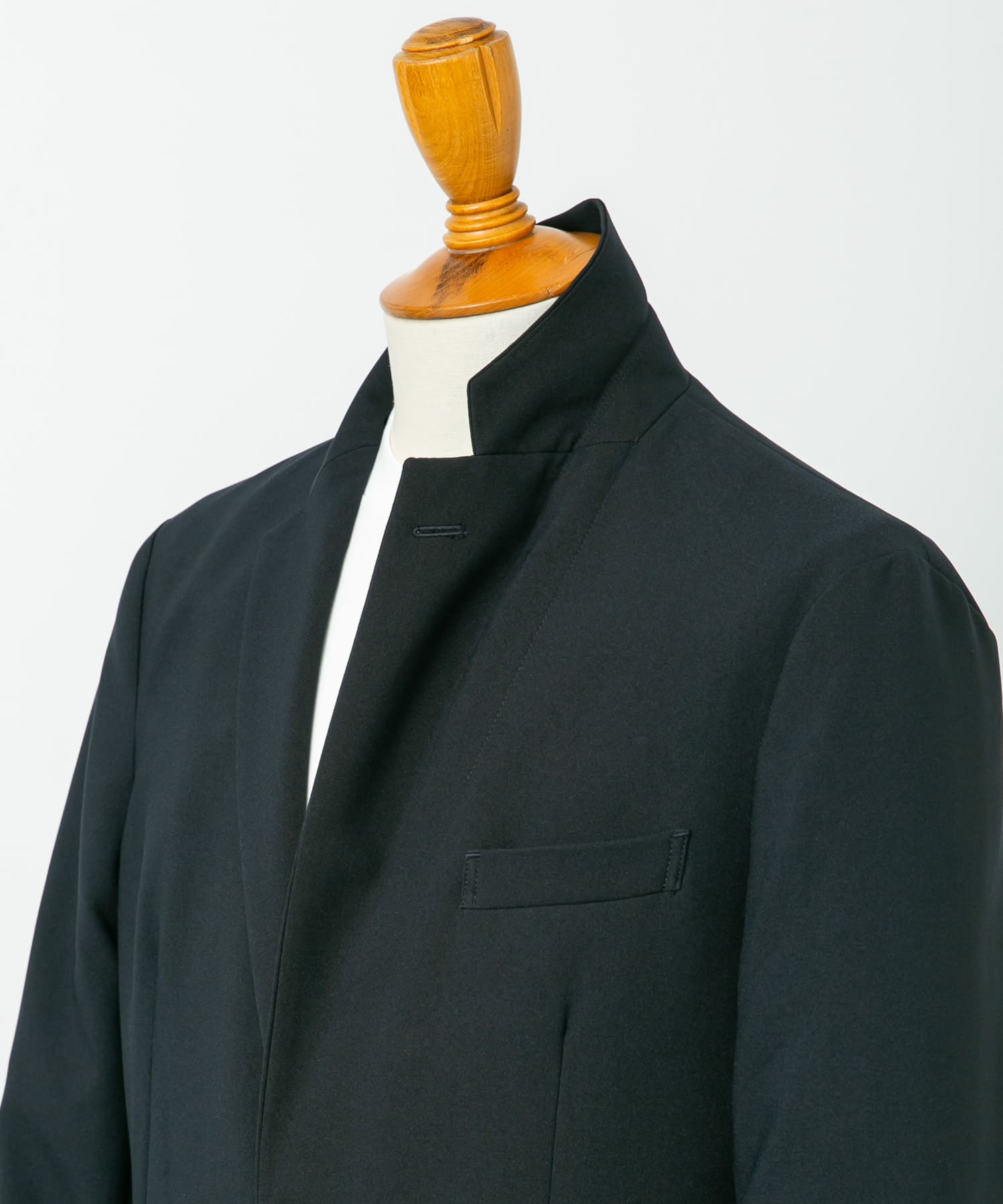 LIFE STYLE TAILOR　ウールライクストレッチジャケット NAVY S