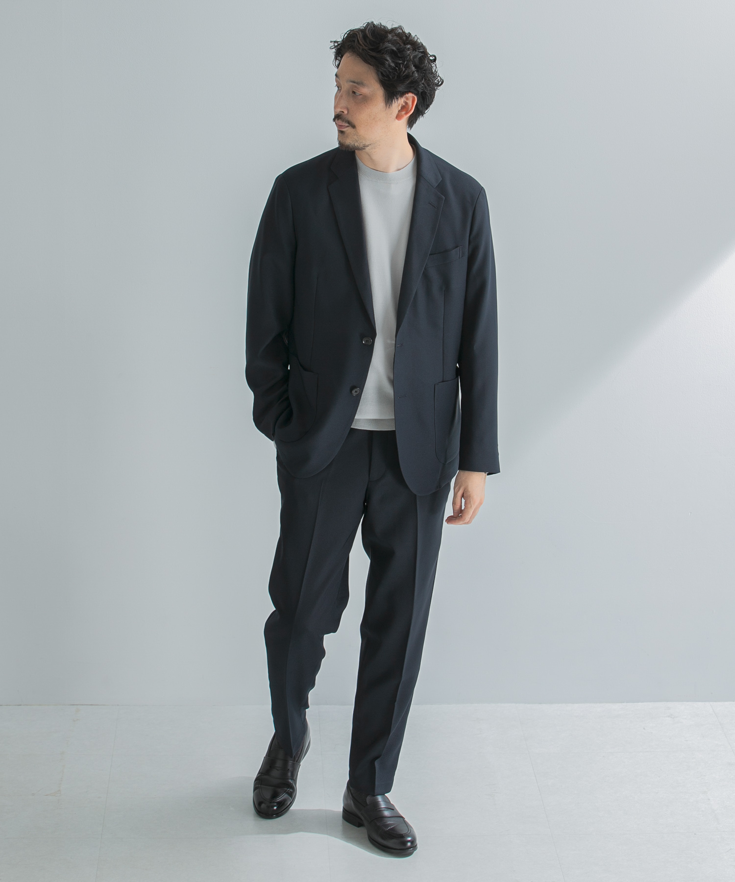 LIFE STYLE TAILOR　ウールライクツイルコンフォータブルジャケット