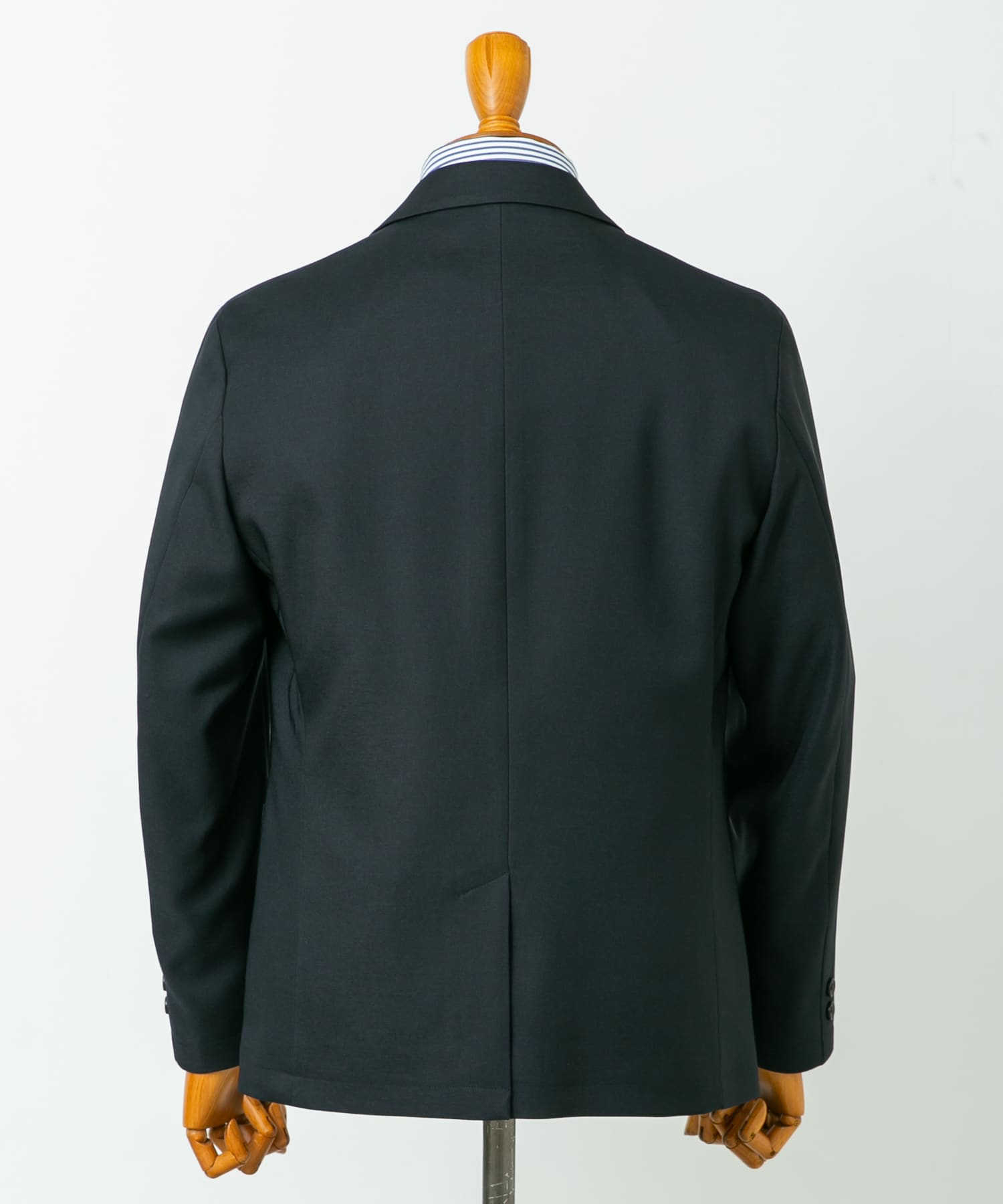 LIFE STYLE TAILOR　ウールライクツイルコンフォータブルジャケット NAVY S