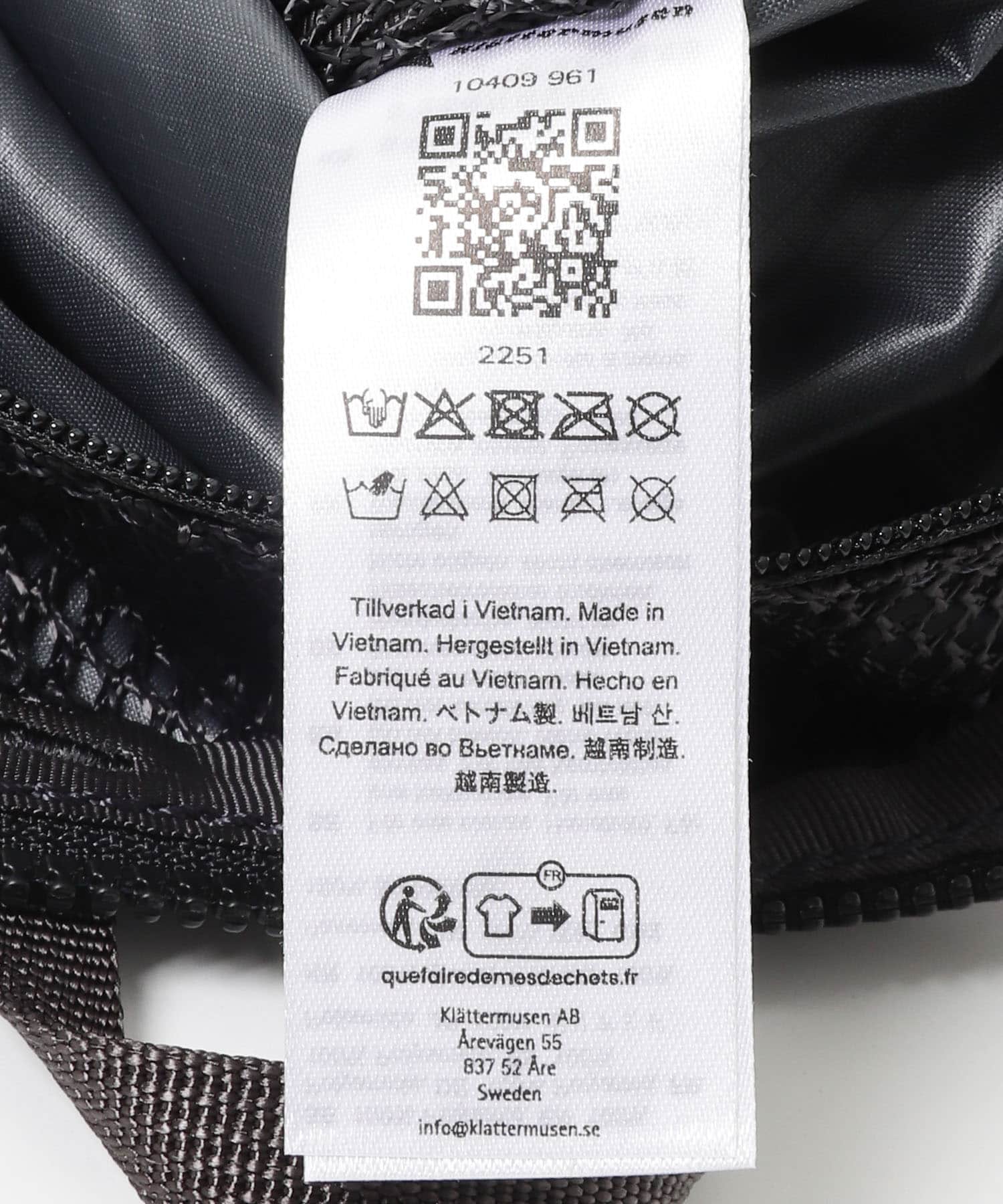 KLATTERMUSEN　NAUD TRAVEL ORGANIZER 5L RAVEN One