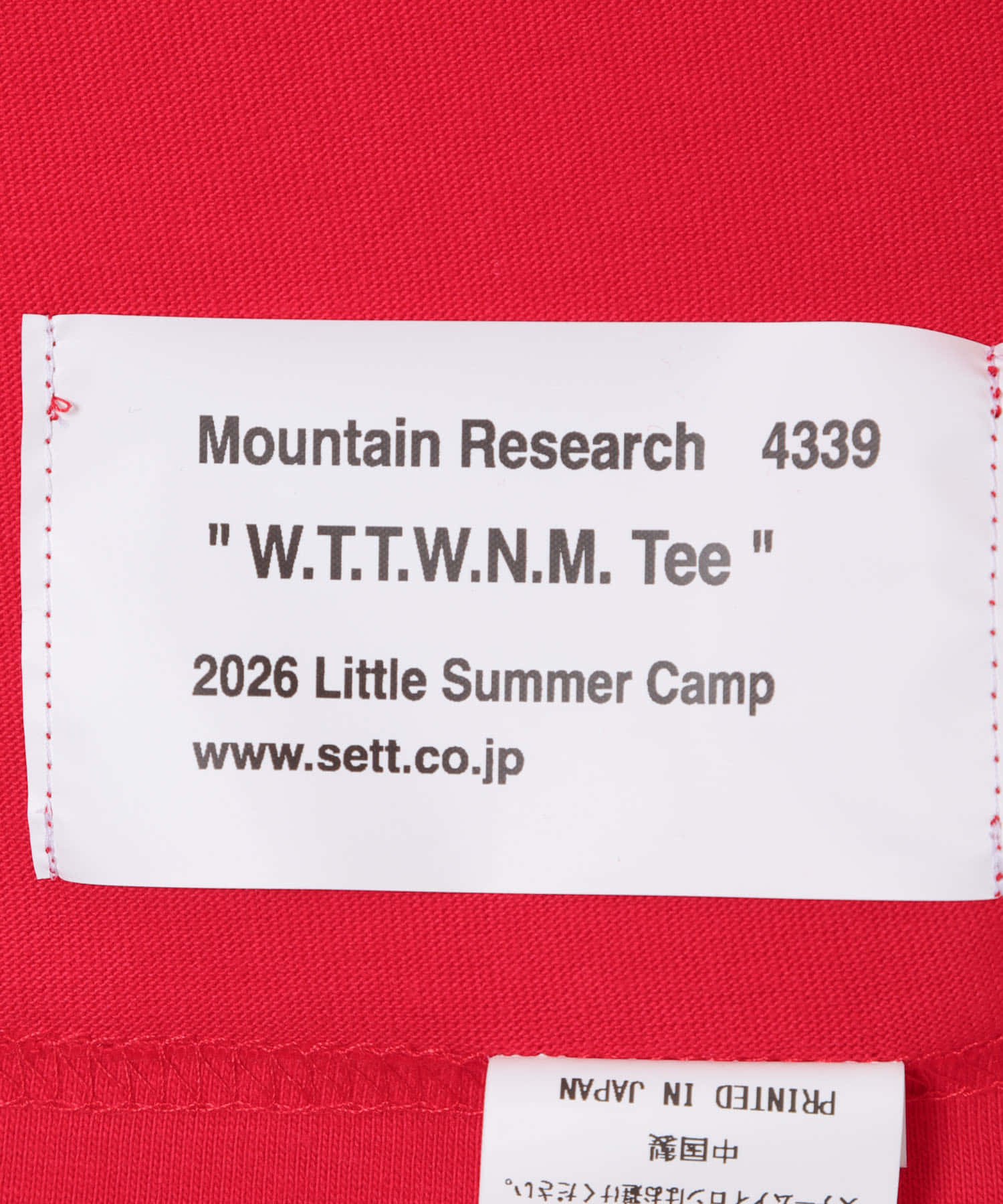 mountain research　W.T.T.W.N.M. T-SHIRTS Red M
