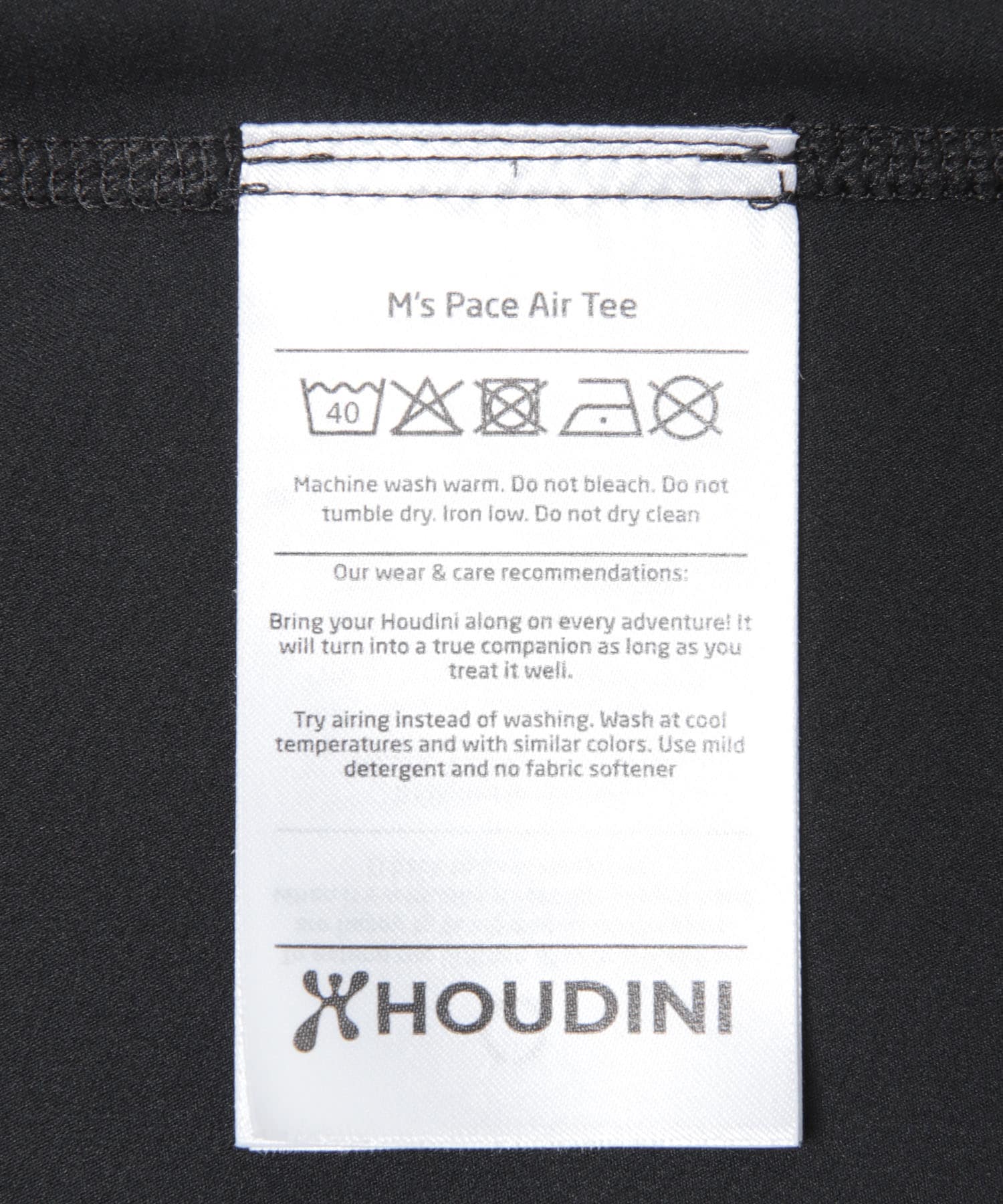 HOUDINI　MS PACE AIR T-SHIRTS TRUE BLACK S