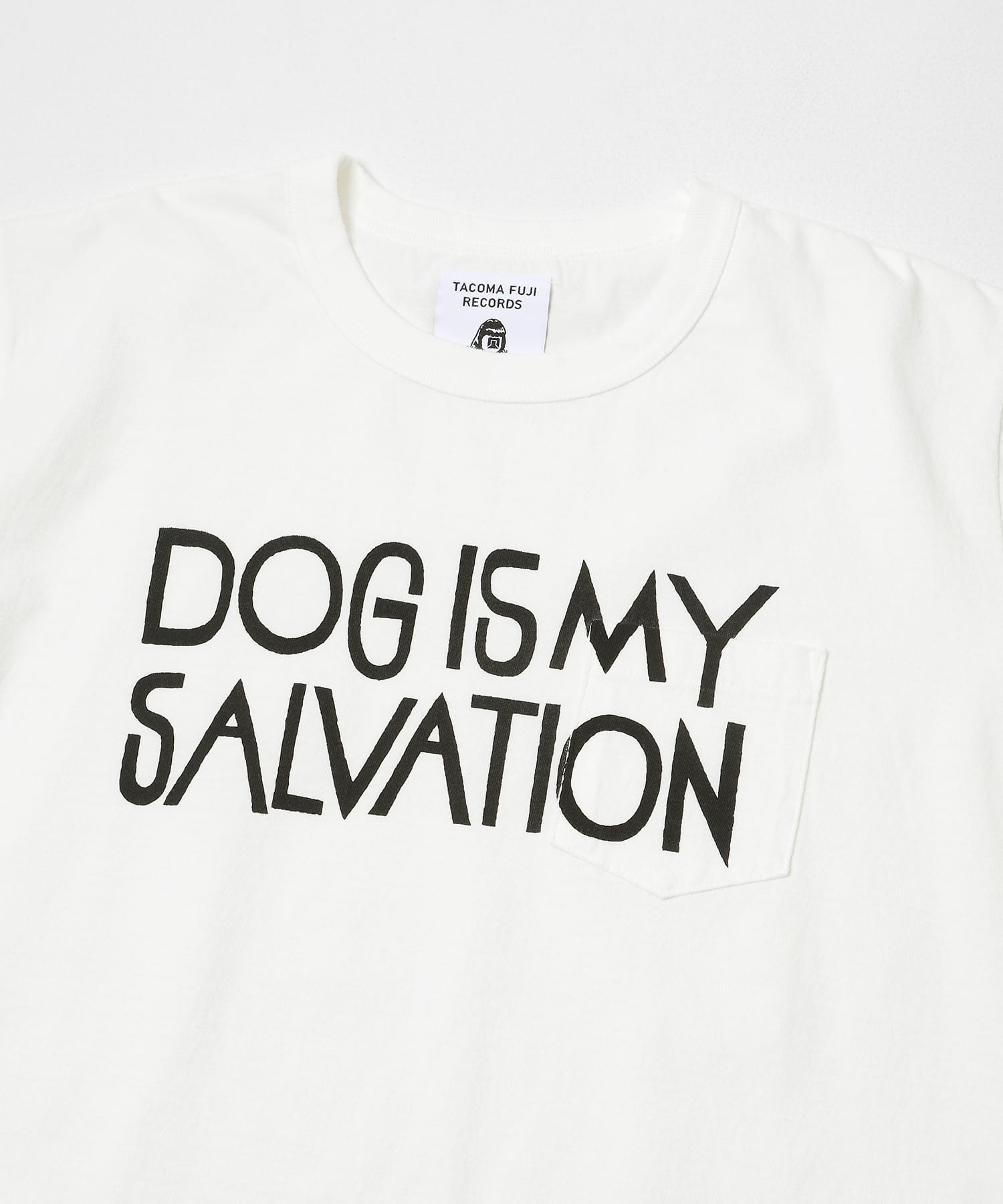 TACOMA FUJI RECORDS　DOG IS MY SALVATION Pocket T-SHIRTS WHITE M
